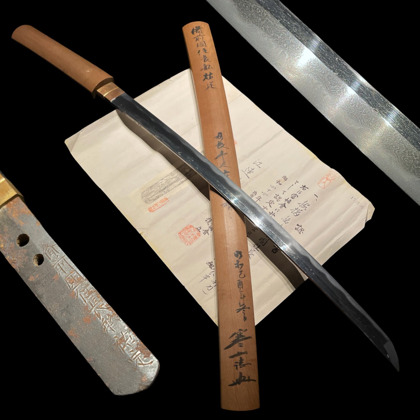 Hadamono Wakizashi, Kanzan Sensei Sayagaki, Bizenkokuju Osafune Sukesada 備前国住長船祐定 signed