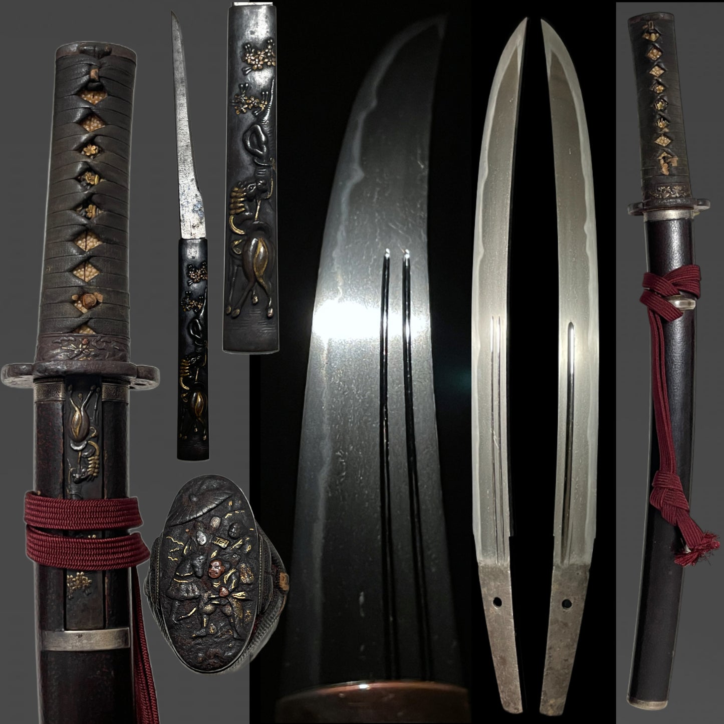 Yamatodaijo Fujiwara Masanori 大和大掾藤原正則 signed Wakizashi, Horse Kozuka, Edo period