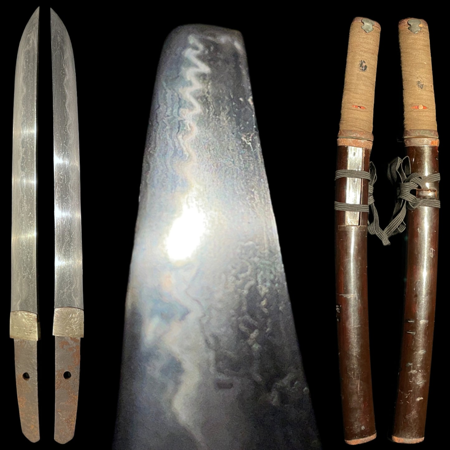 Oohadamono 大肌物 Aikuchi TANTO, Iron Fittings, Edo period mumei