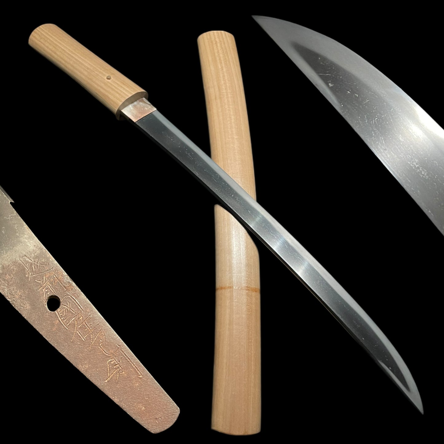 Wide Hirazukuri WAKIZASHI, Echizenkokuju Kanenori 越前国住包則 signed, Edo period