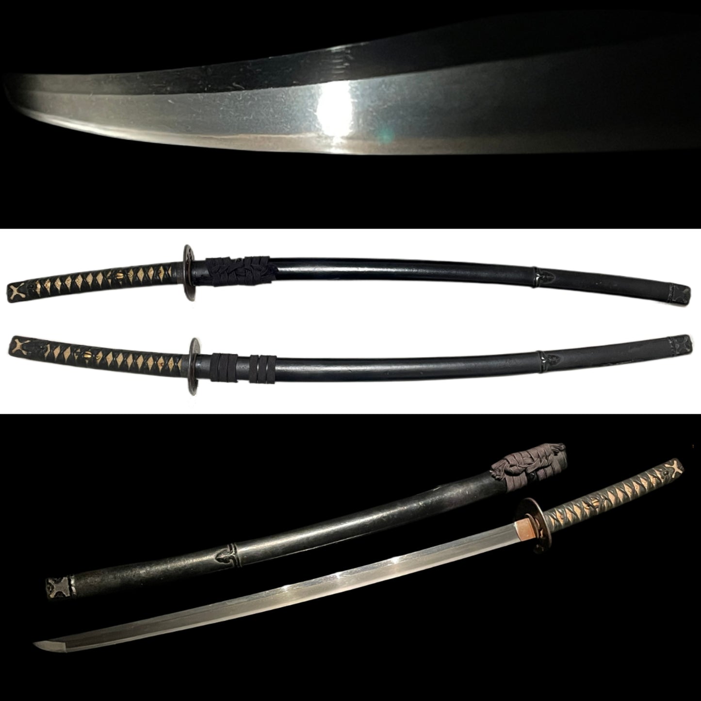 Handachi Koshirae KATANA 半太刀拵, Shibuichi Fittings, Edo period mumei