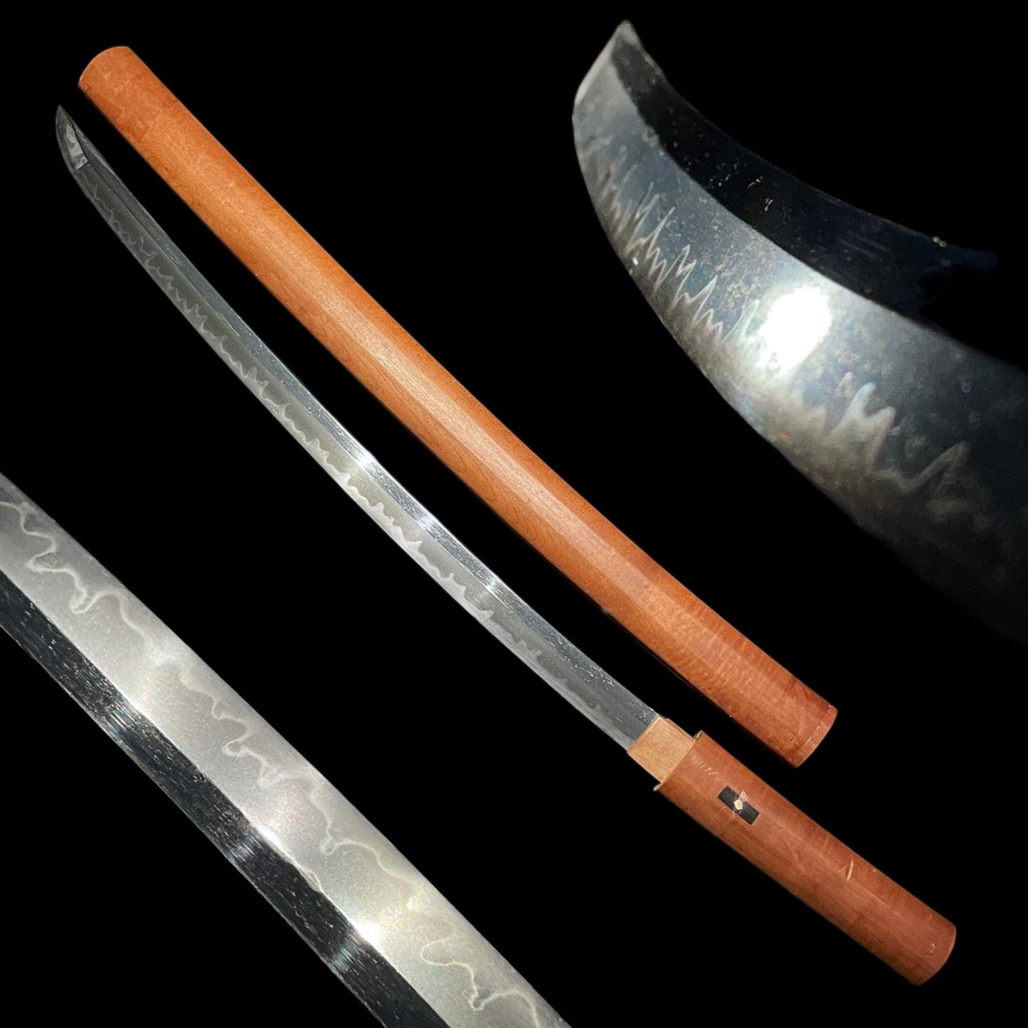 Amazing Hamon Long Wakizashi, Late Muromachi period