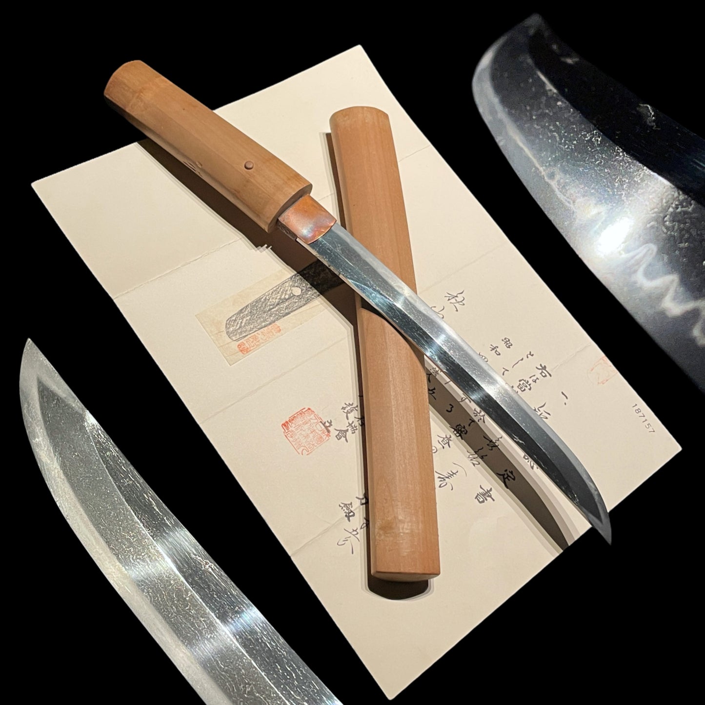 Jumyo 寿命 TANTO, Unokubi Zukuri 鵜首造, Muromachi period, NBTHK Certificate