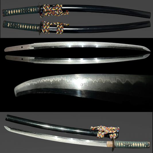 Long Wakizashi Togarigunome-Hamon 尖互目刃文, Edo period mumei