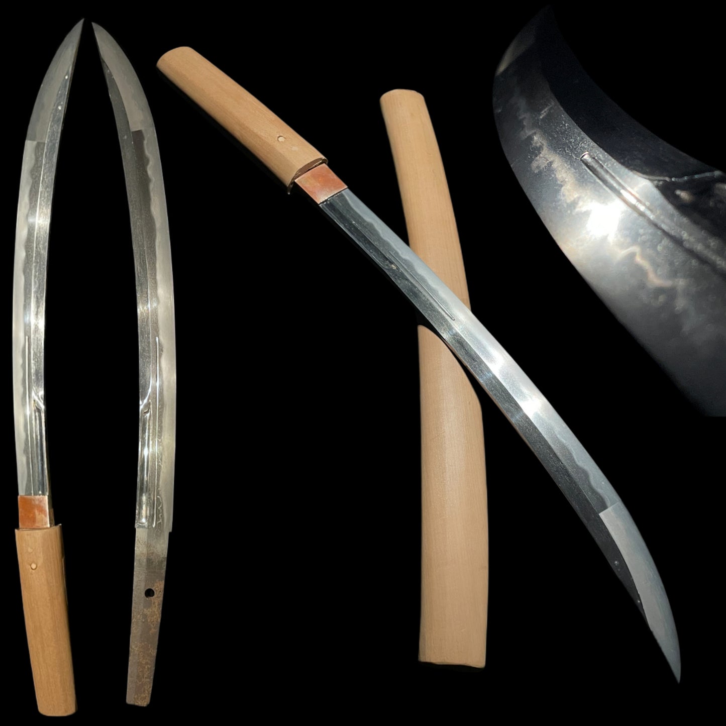 NAGINATA-NAOSHI 薙刀直し, Ookissaki 大切先 Wakizashi, Muromachi period mumei