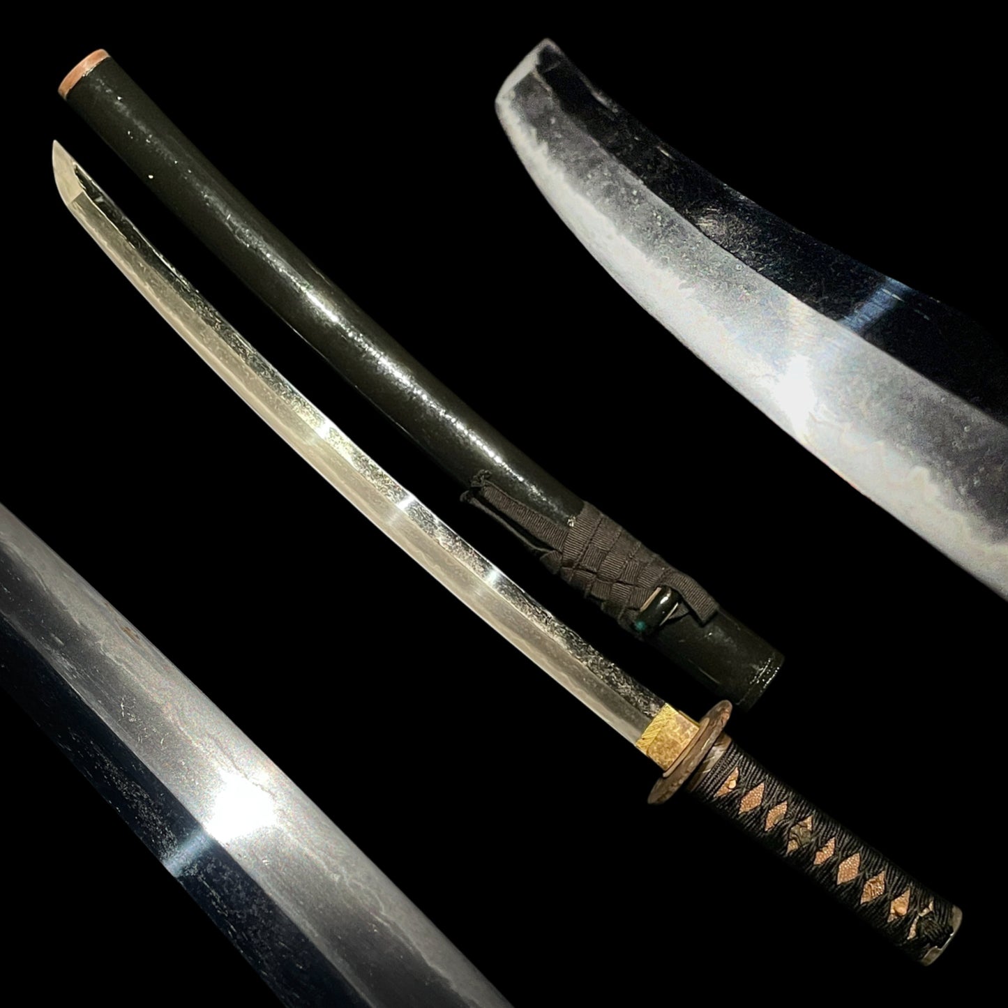 Black Short Wakizashi, Edo period mumei