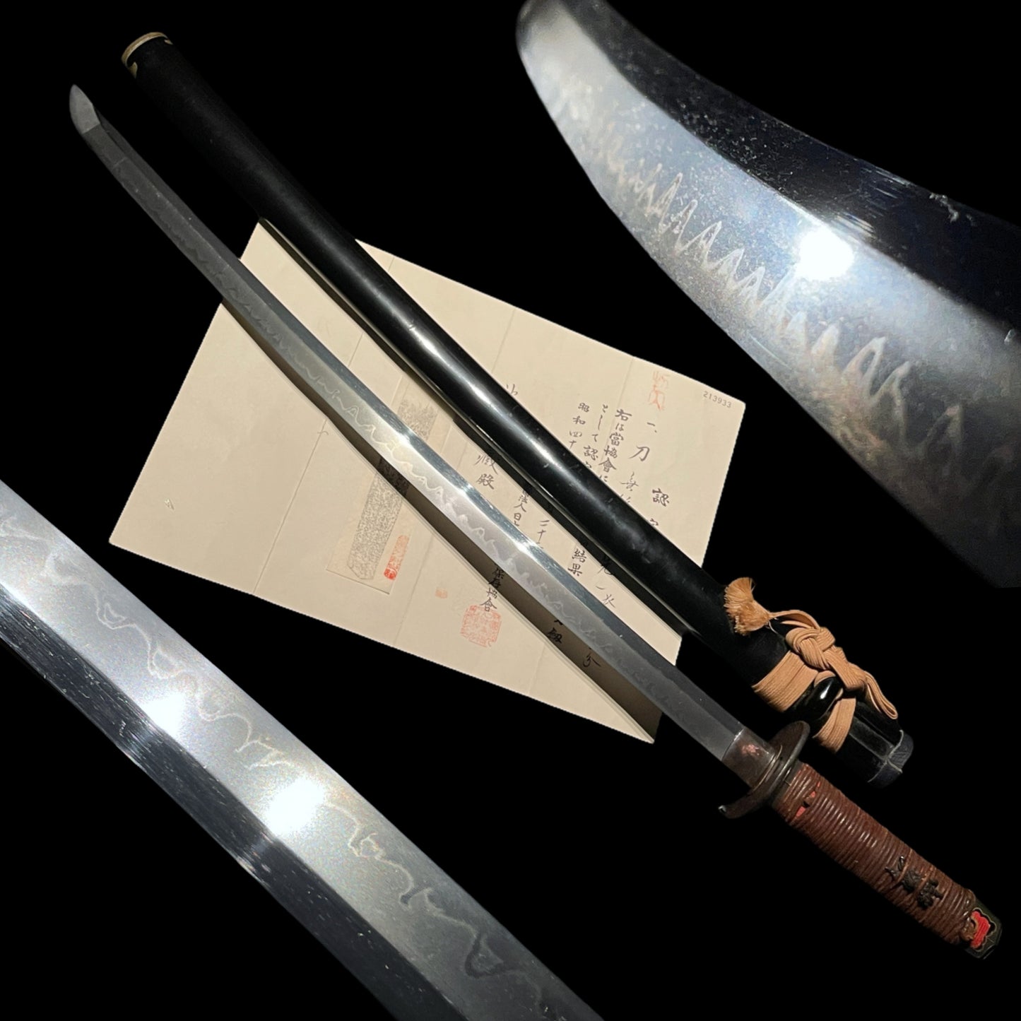 Kanesaki 兼先 KATANA, Oomidareba 大乱刃, Muromachi period, NBTHK Certificate