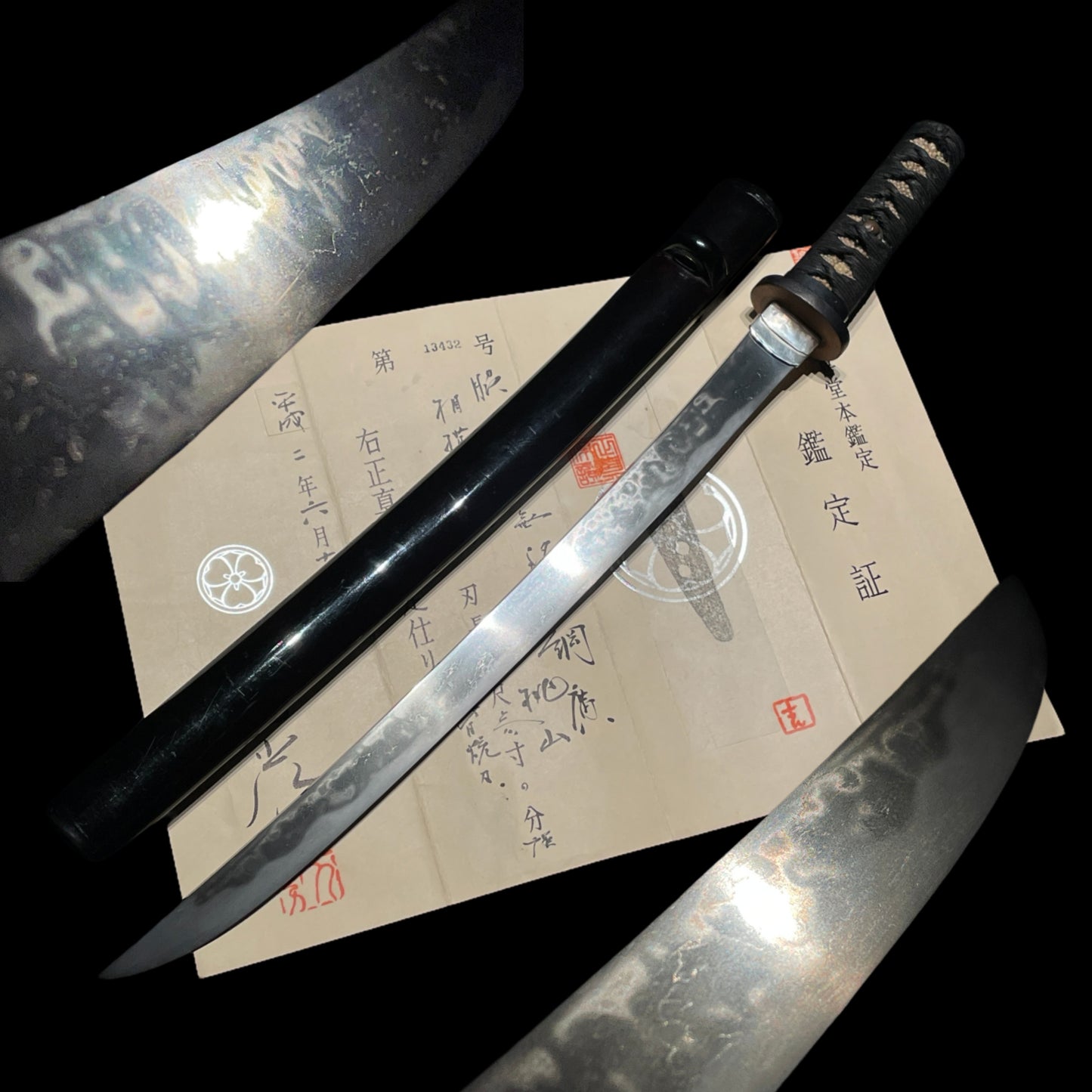 HITATSURA 皆焼 Hirazukuri-Wakizashi 平造脇差, Tsunahiro 綱広 with Certificate