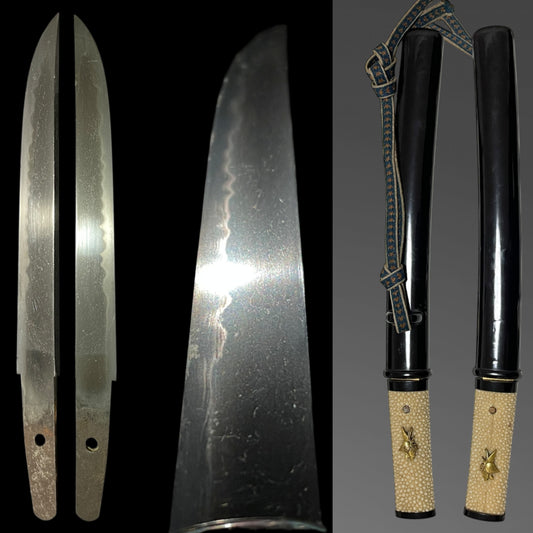 Aikuchi Style TANTO, Butterfly menuki, Late Edo period mumei