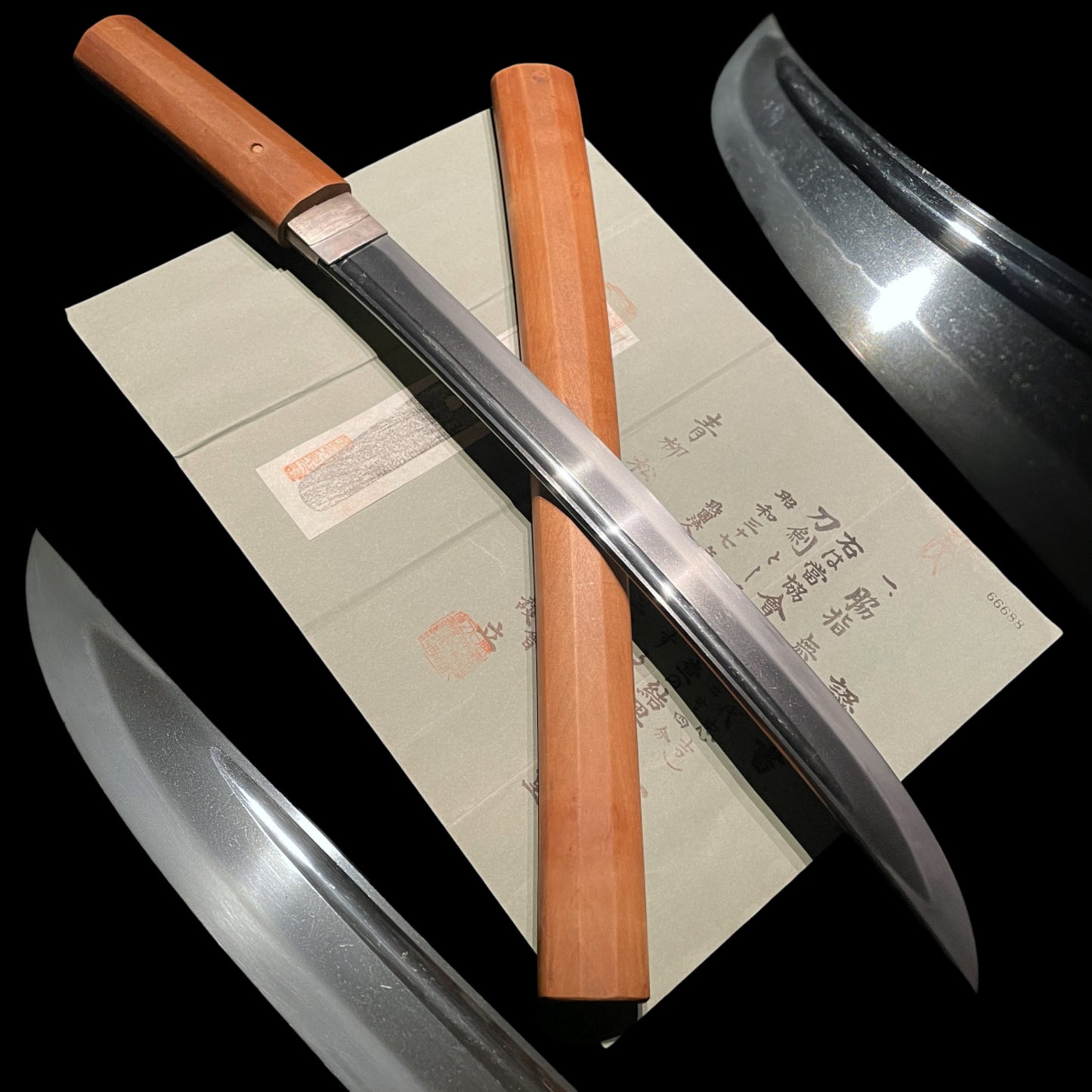 Very Wide Shobuzukuri Wakizashi, Tadayoshi(4gen) 四代忠吉, NBTHK Certificate