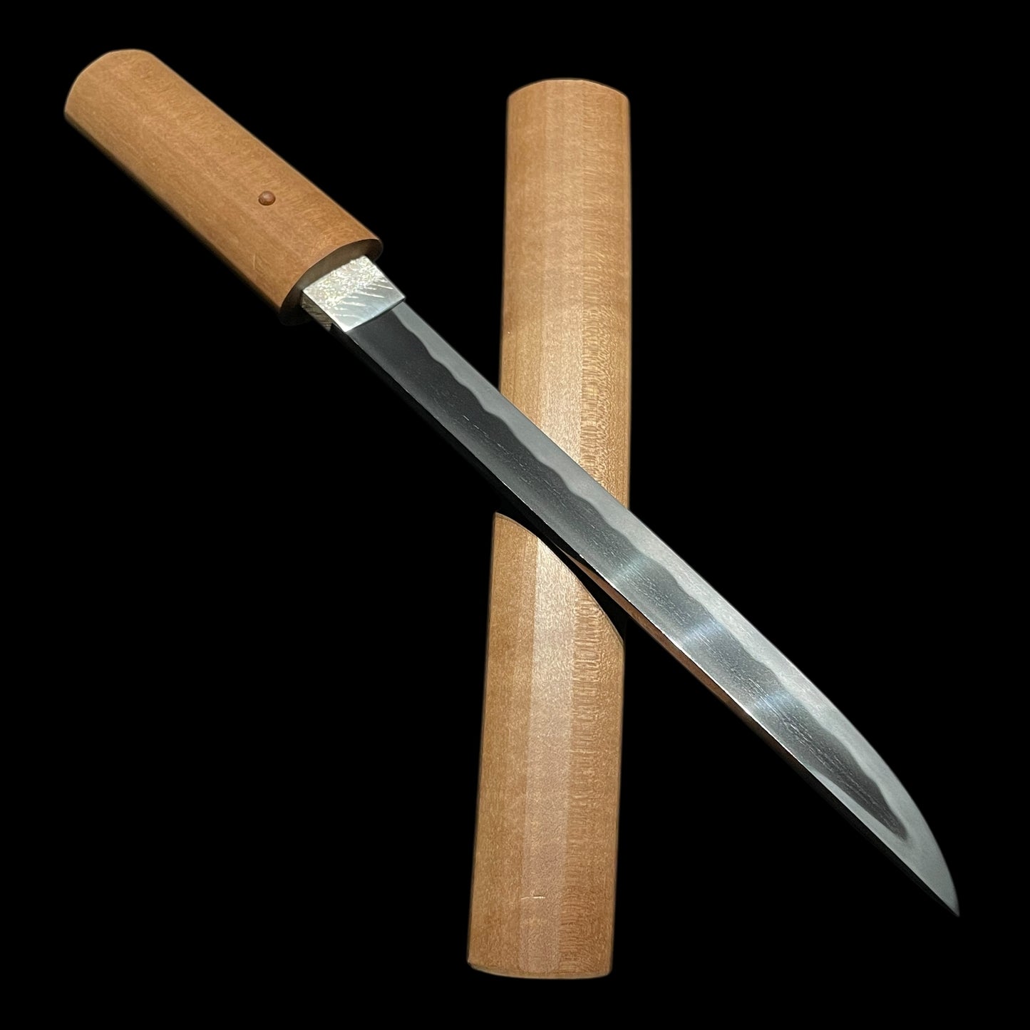 Polished TANTO in Shirasaya, Gunome-Hamon, Edo period mumei