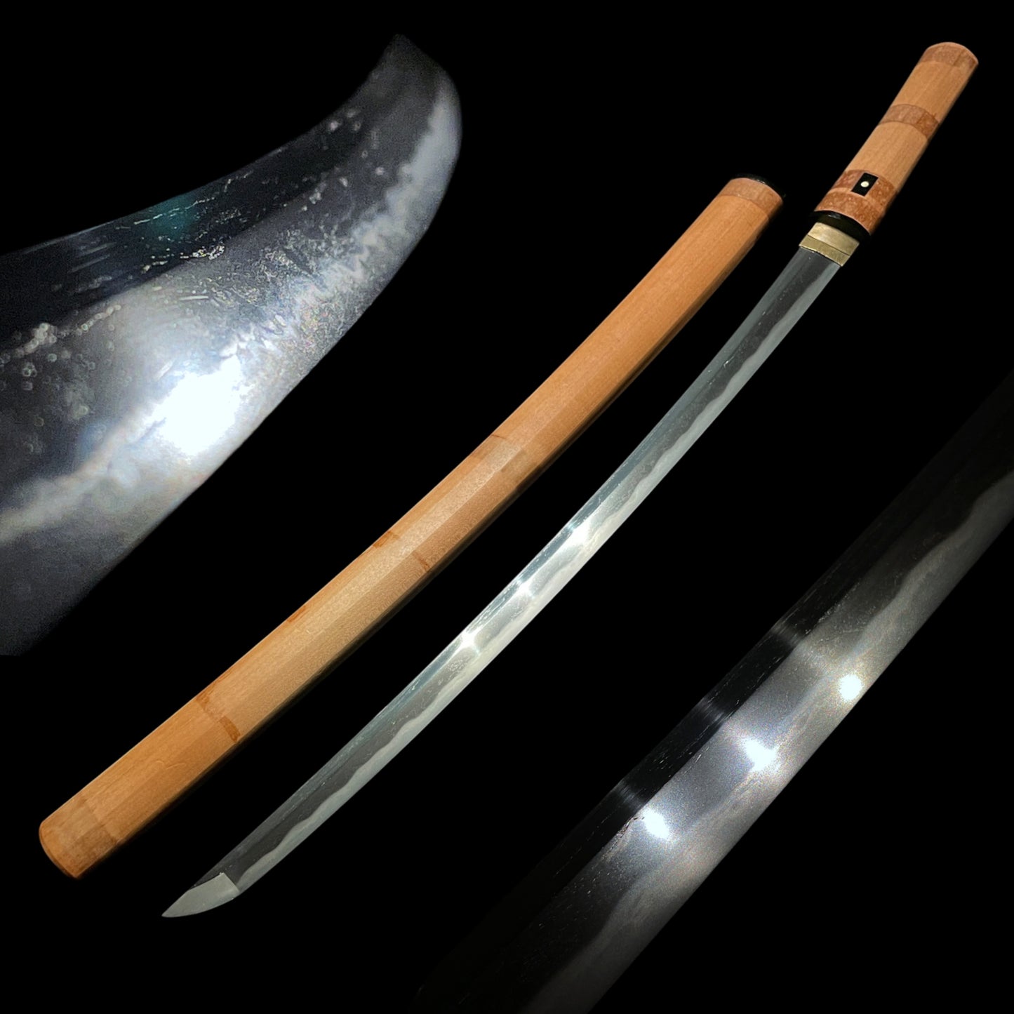 Homarekizu 誉傷, Long Wakizashi in Shirasaya, Edo period mumei