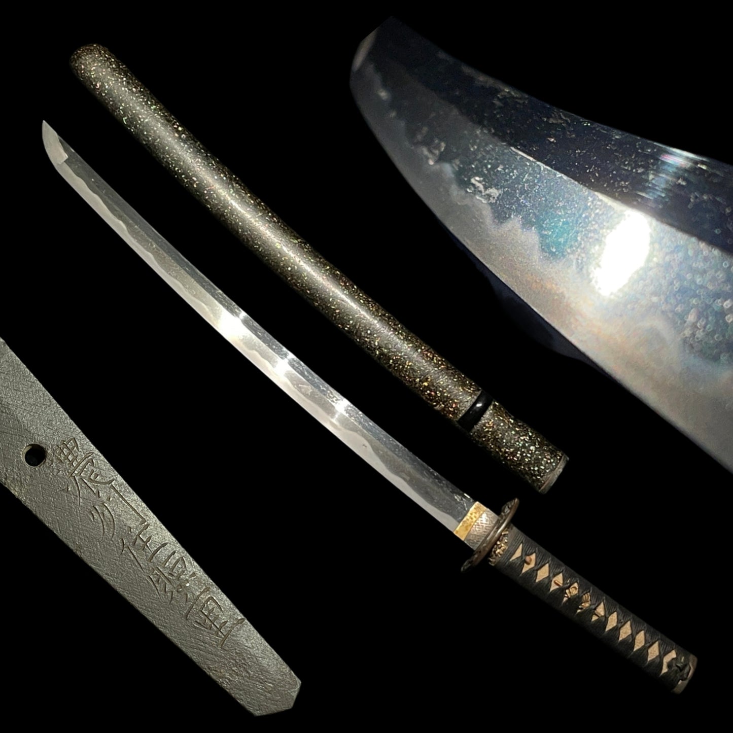 Wide Wakizashi, Noshuju Terushige 濃州住照重, Samurai Fuchikashira, Edo period