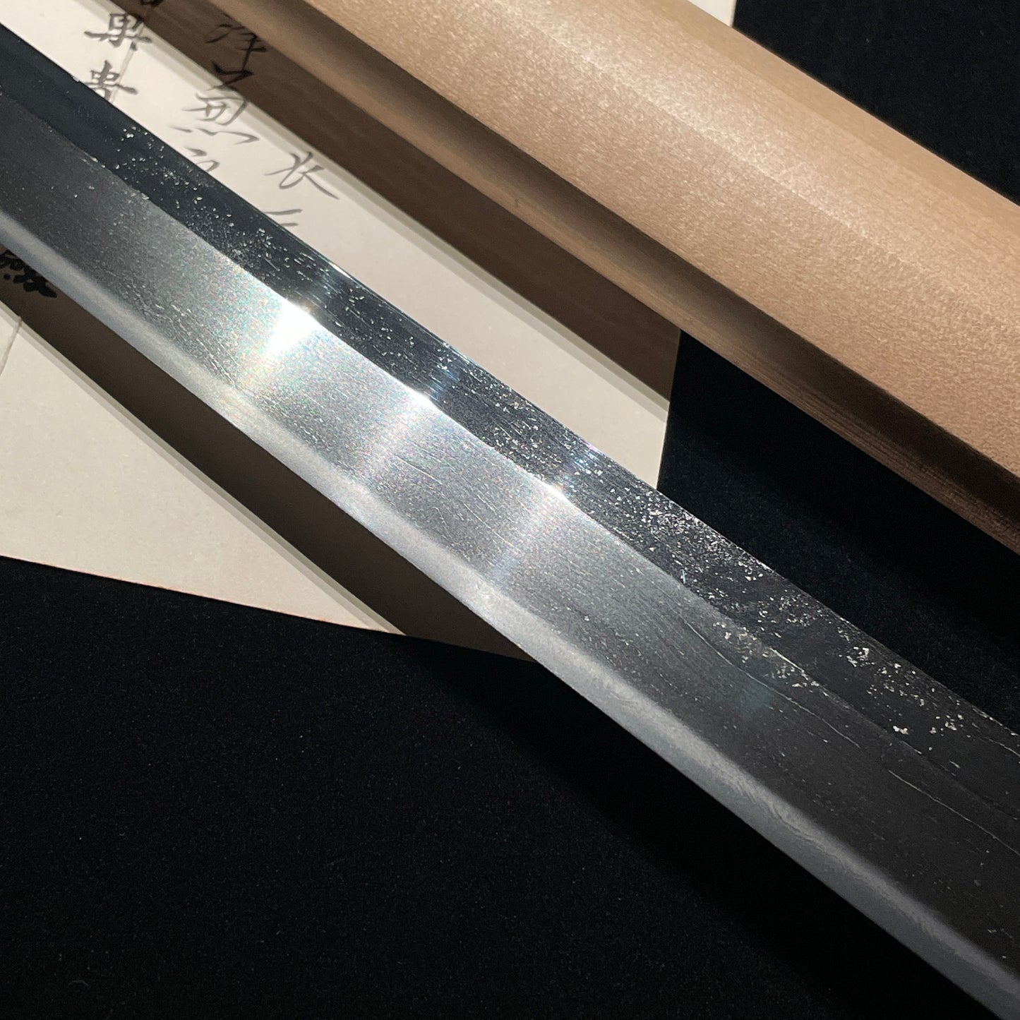 Aizu Kanesada Kodai 会津兼定後代 Long KATANA 75.8cm, Masamehada 柾目肌, Bakumatsu era