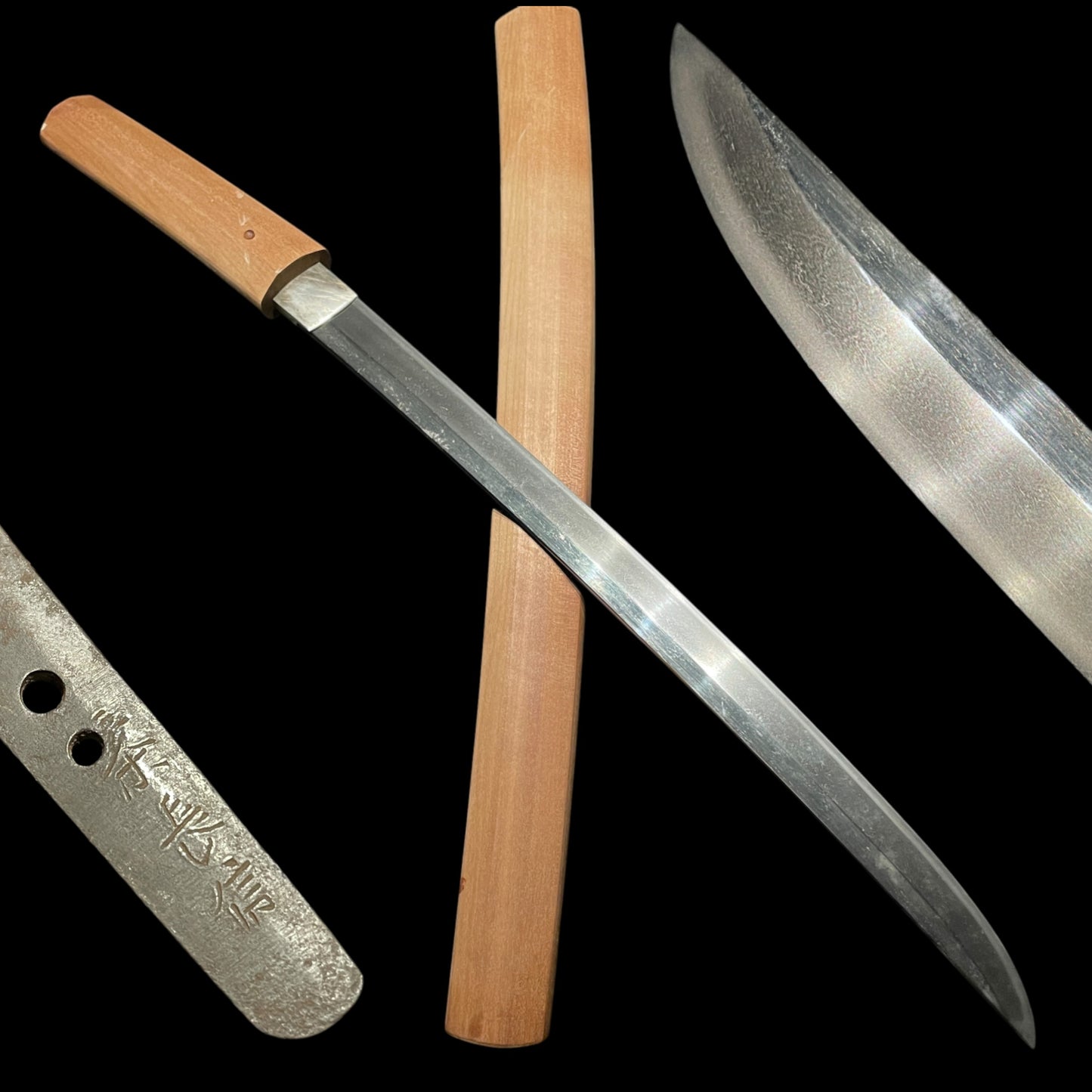 Shobuzukuri Wakizashi, Sanjo Naganobu 三条長信 signed, Muromachi period