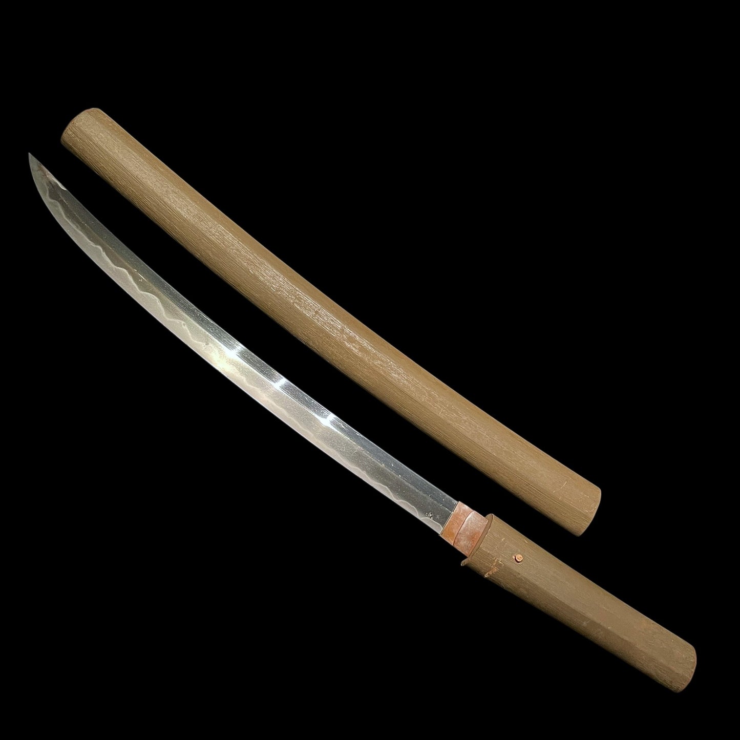 Shobuzukuri Wakizashi 菖蒲造脇差, Mihara Masachika 三原正近 signed, Muromachi period