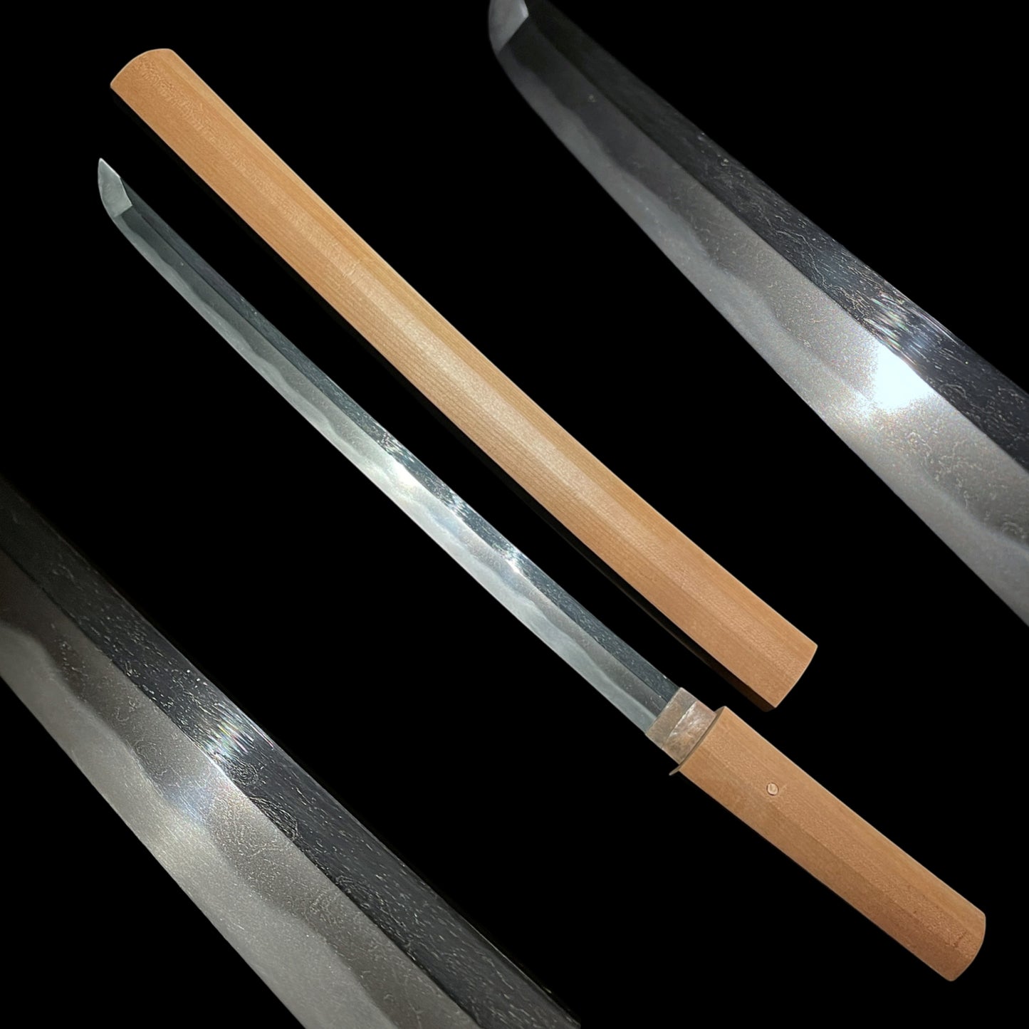 Notare-Hamon 湾れ刃文 Short Wakizashi in Shirasaya, Edo period mumei