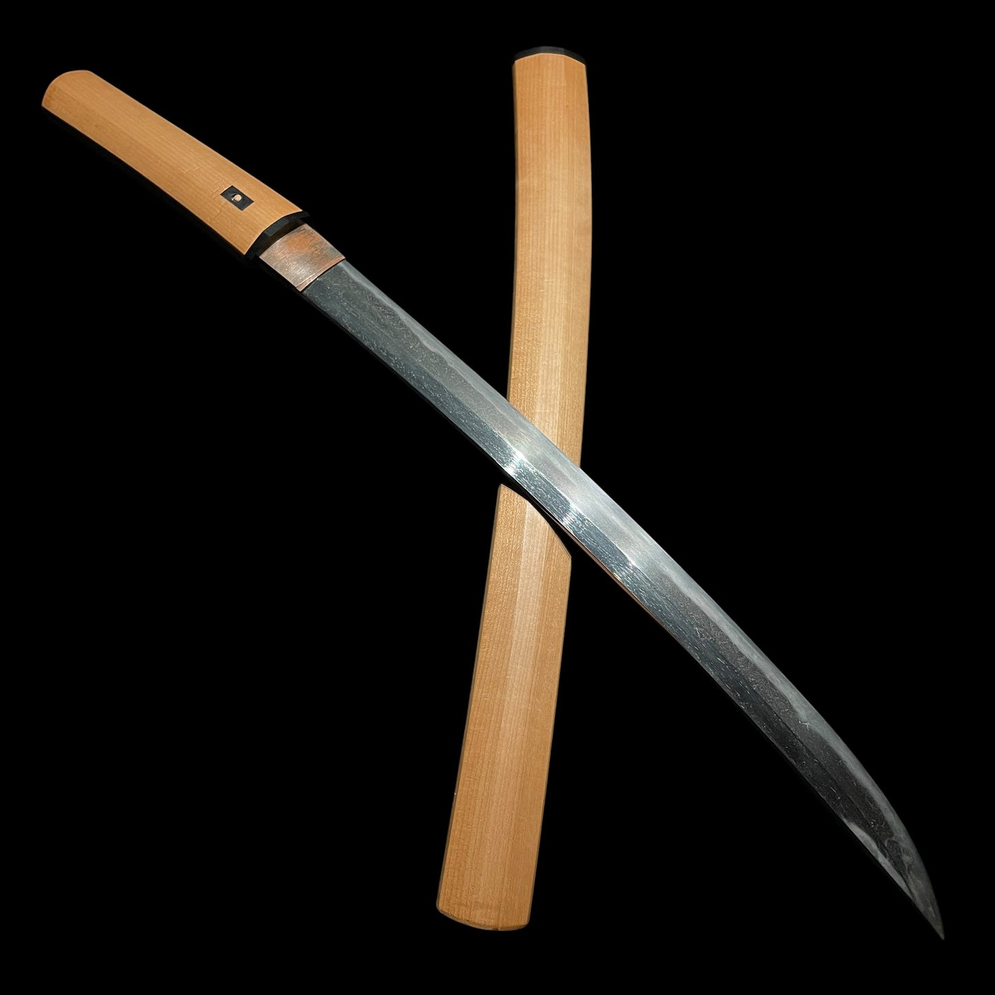 Naginata Naoshi Style Wakizashi, Iemasa 家正 signed, Wide Blade, Muromachi period