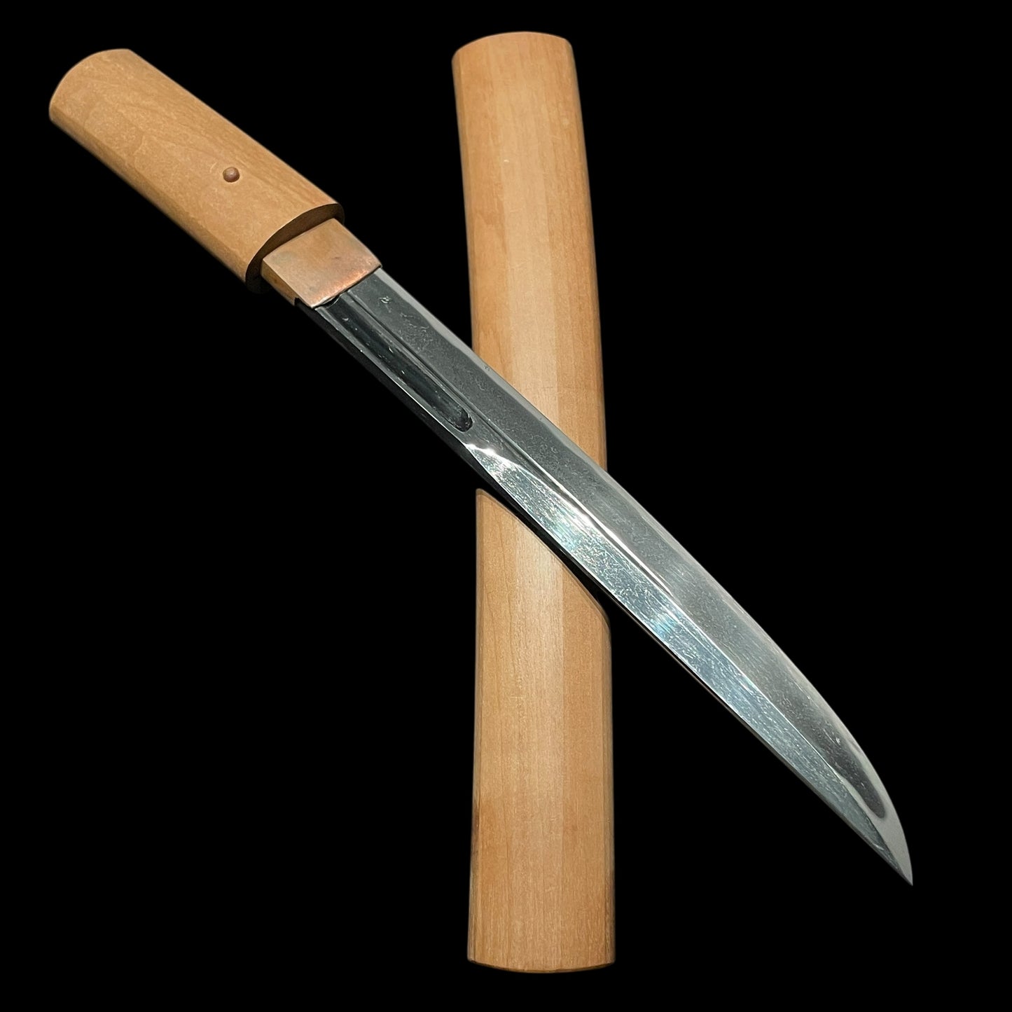 KANMURIOTOSHI-ZUKURI 冠落造 TANTO, Thick Blade, Edo period mumei