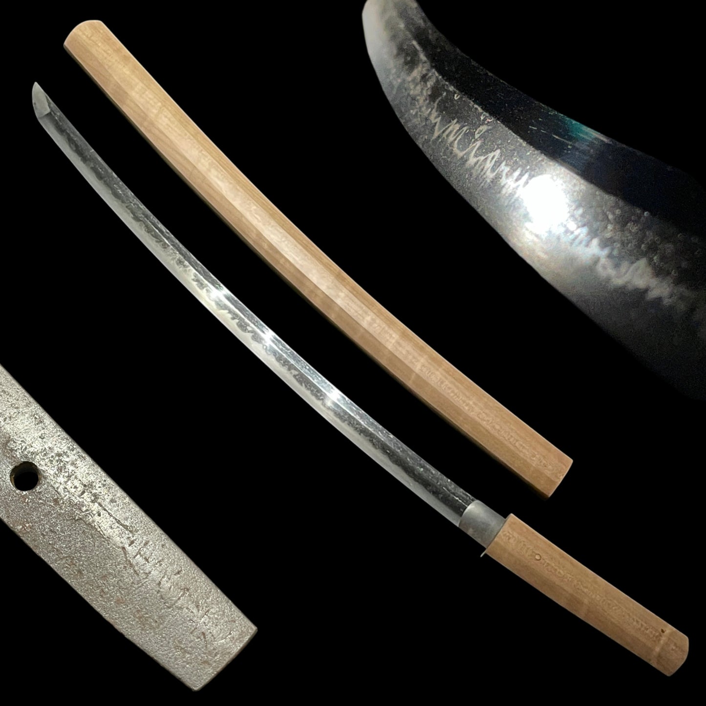 Beautiful Hamon Wakizashi, Masamitsu 正光 signed, Muromachi period