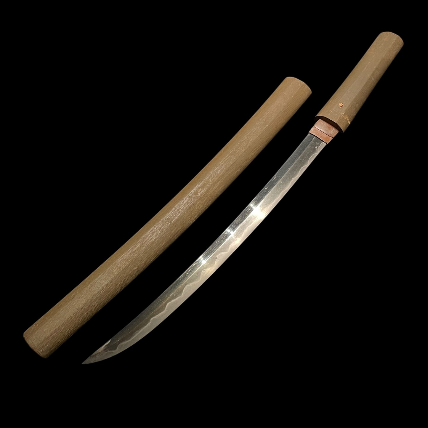 Shobuzukuri Wakizashi 菖蒲造脇差, Mihara Masachika 三原正近 signed, Muromachi period