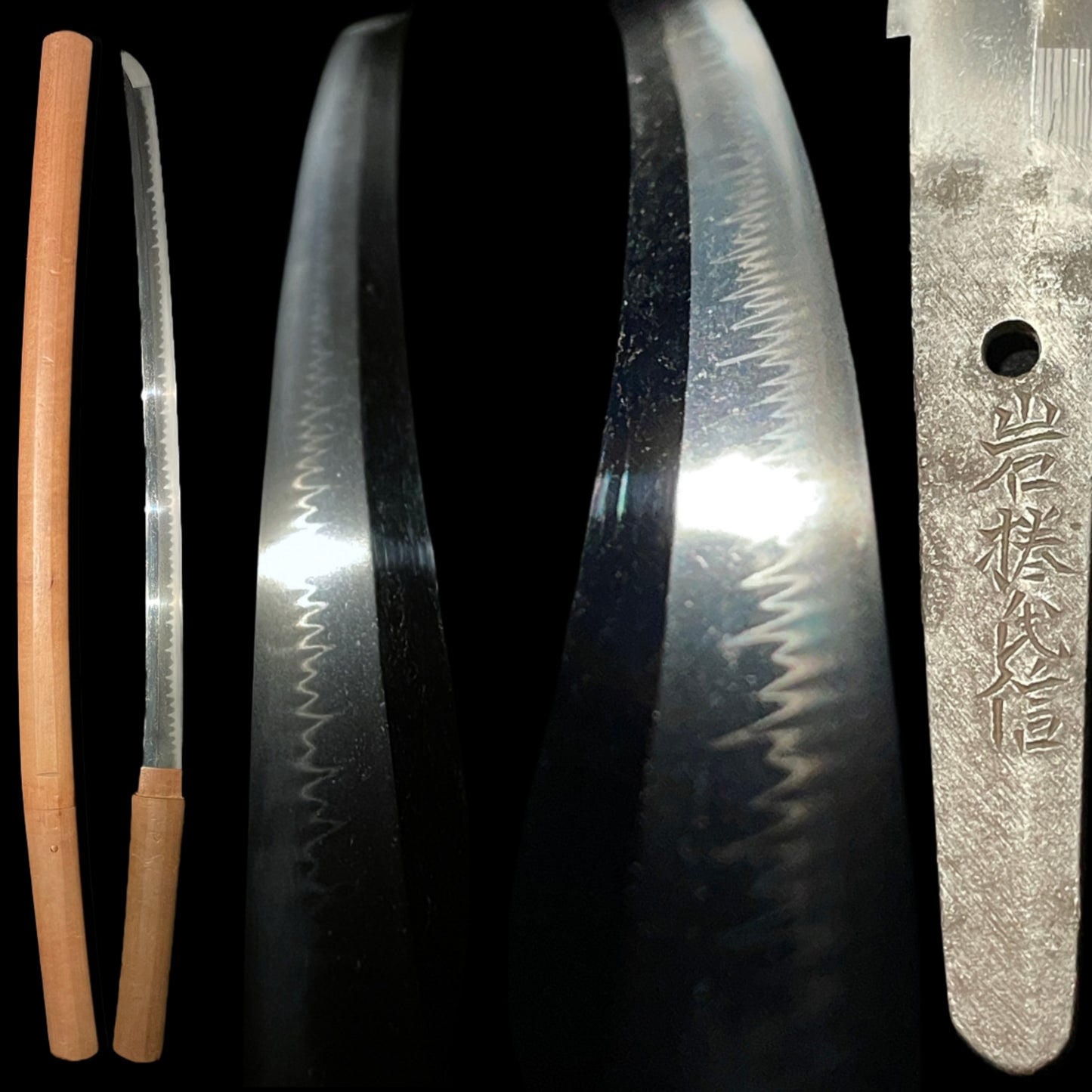 Ganmaku Ujinobu 岩捲氏信 signed Rugged Long WAKIZASHI in Shirasaya