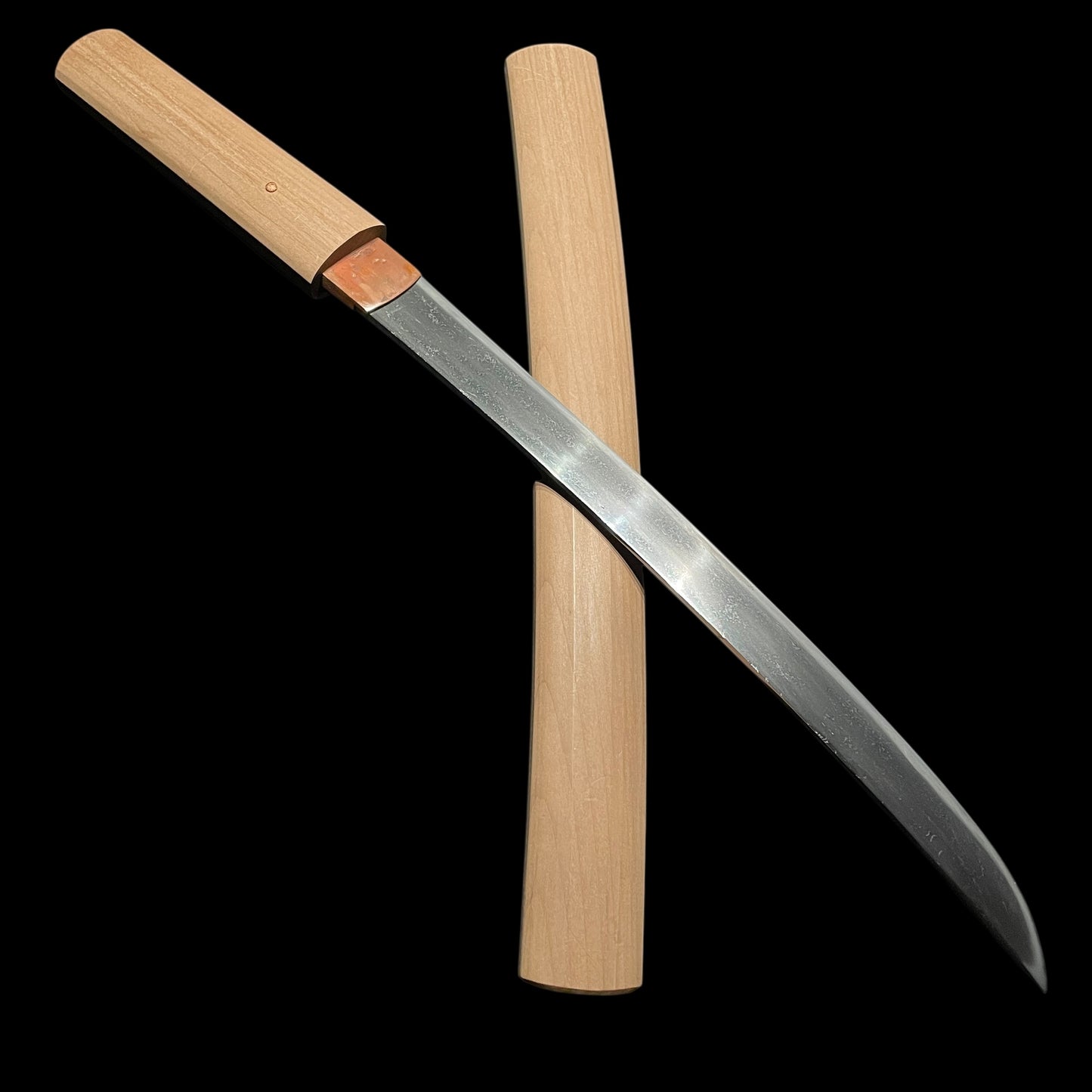 Rare style KATAHIRA-ZUKURI 片平造 Wakizashi, Muromachi period mumei