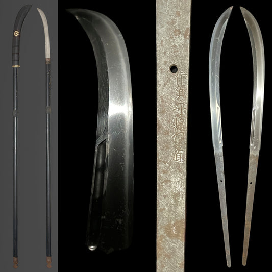 NAGINATA 薙刀 in Koshirae, Iganokami Minamoto Kanemichi 伊賀守源包道 signed, Edo period