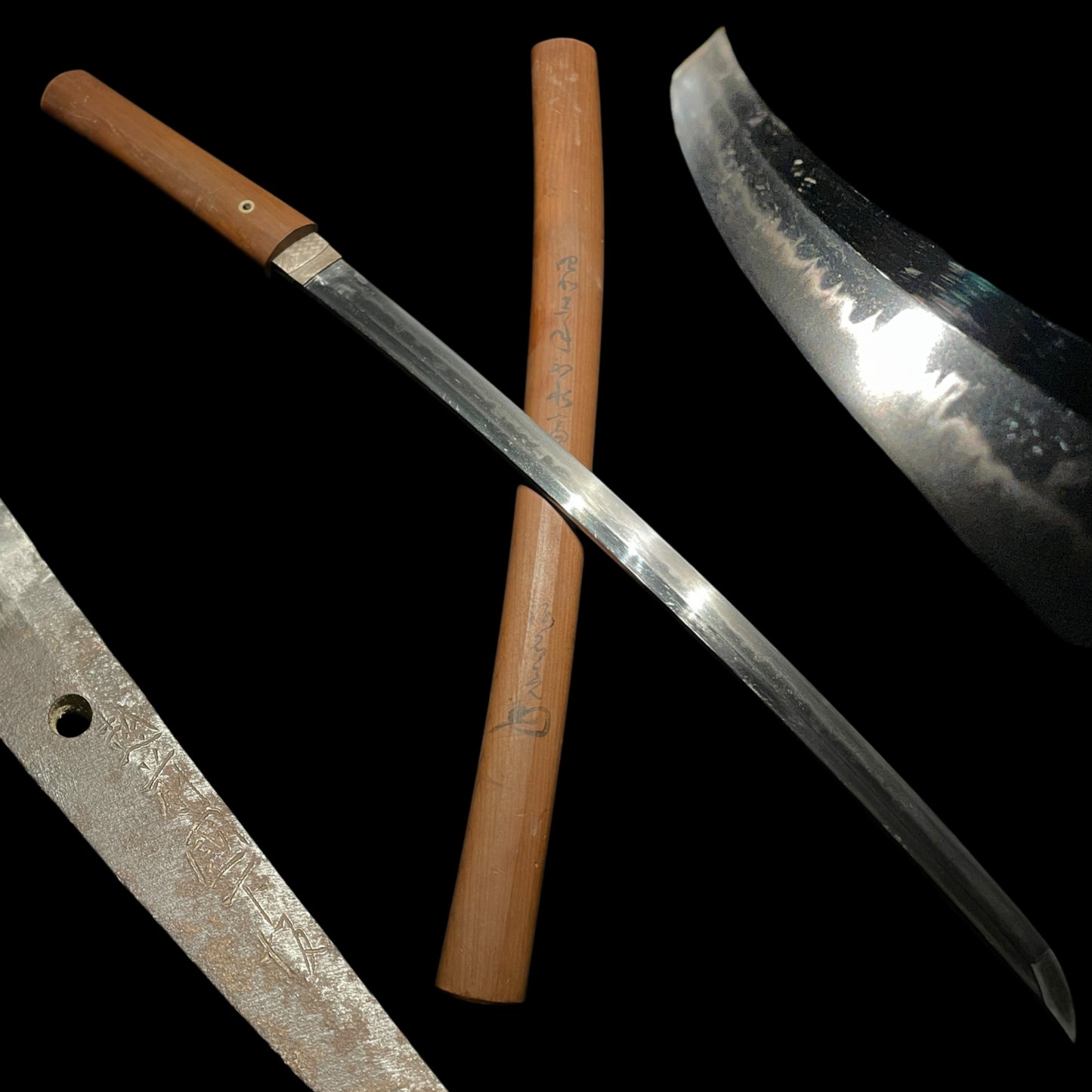 Echizenkoku Shimosaka 越前國下坂 signed Long Wakizashi, Sayagaki 鞘書, Edo period