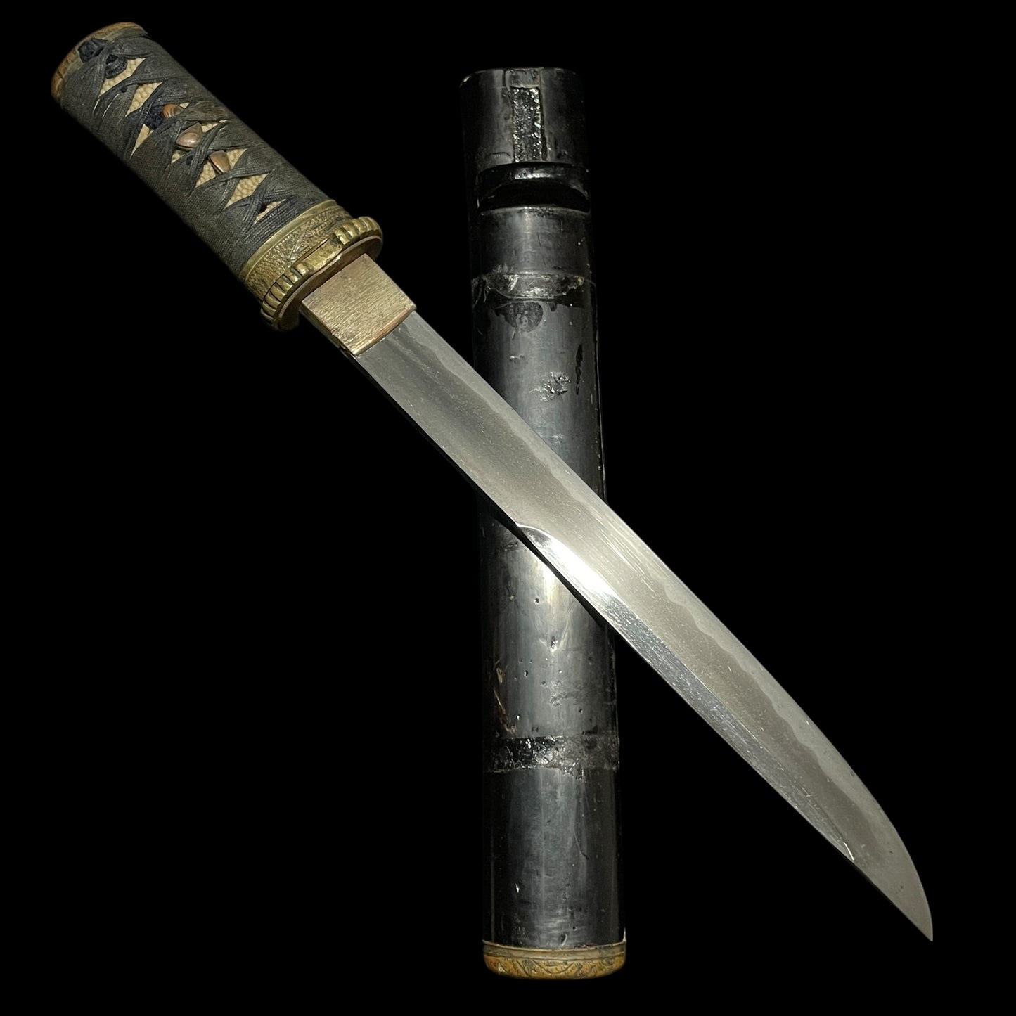 UNOKUBI-ZUKURI 鵜首造り TANTO, Matsushiro Koshirae 松代拵, Edo period mumei