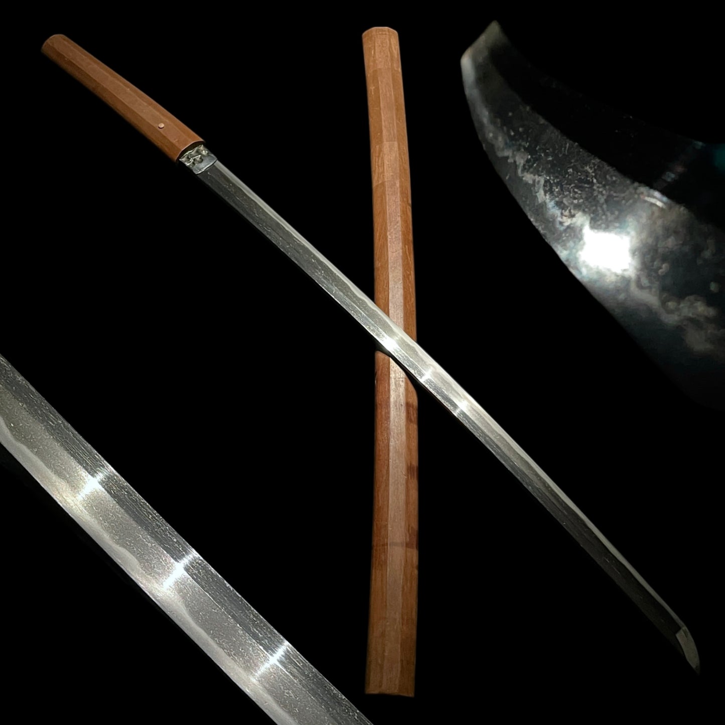 Notare Hamon KATANA in Shirasaya, Edo period, Oosuriage mumei