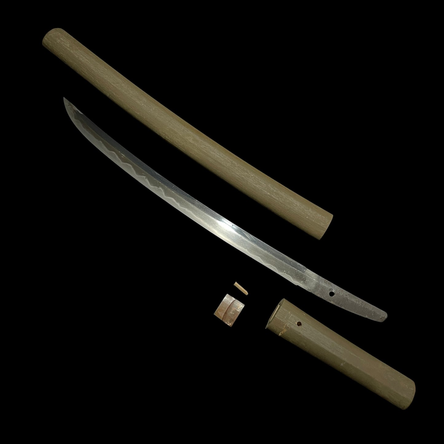 Shobuzukuri Wakizashi 菖蒲造脇差, Mihara Masachika 三原正近 signed, Muromachi period