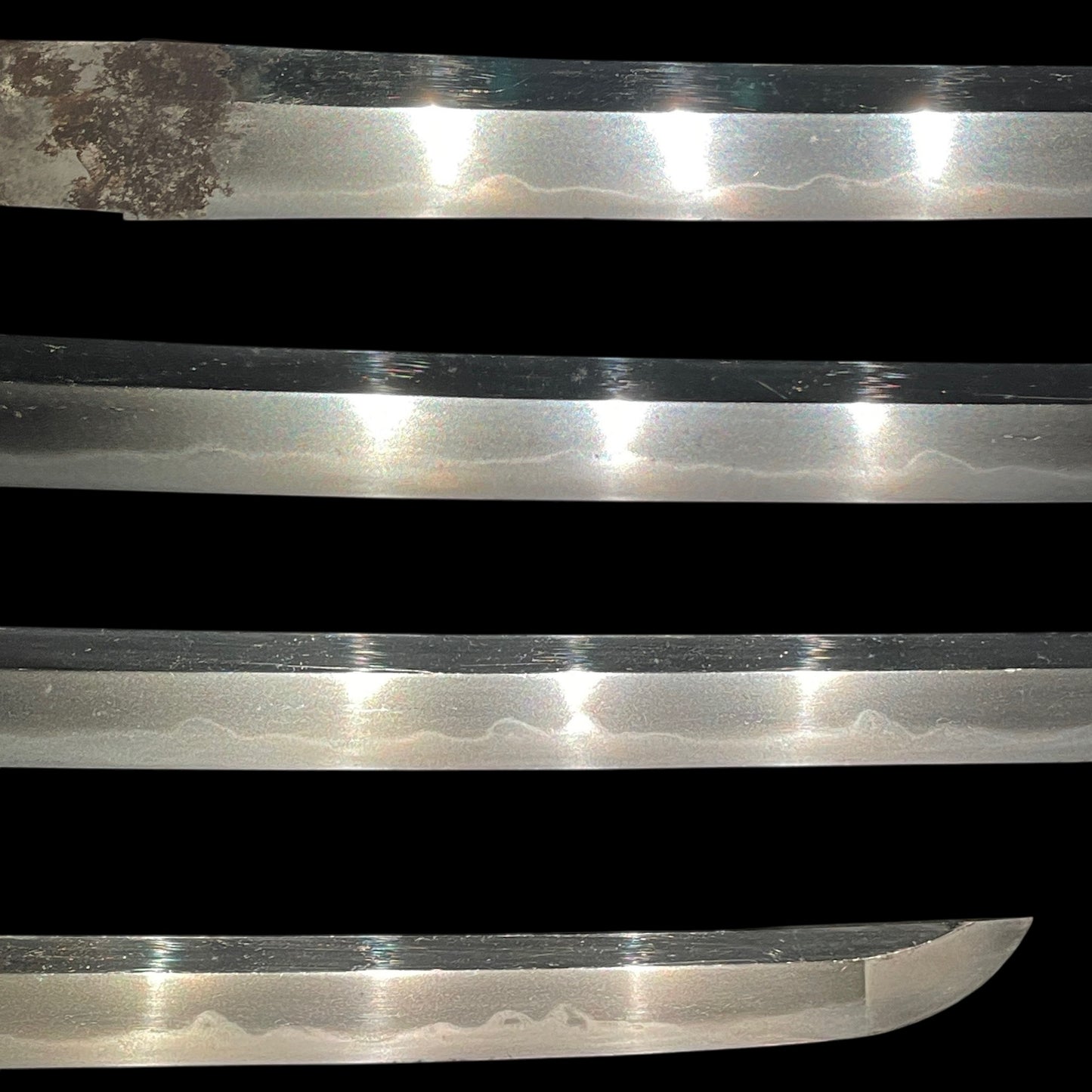 Thundercloud 雷雲 Fuchikashira Long Wakizashi, Peony and Butterfly Tsuba