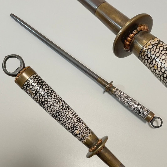 Jitte Jyute,Rayskin handle, Samurai Armor Weapons Catch Edo Antique Japan