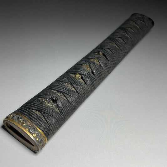 Black Tsuka Handle For KATANA, Edo period, Urushi ray skin