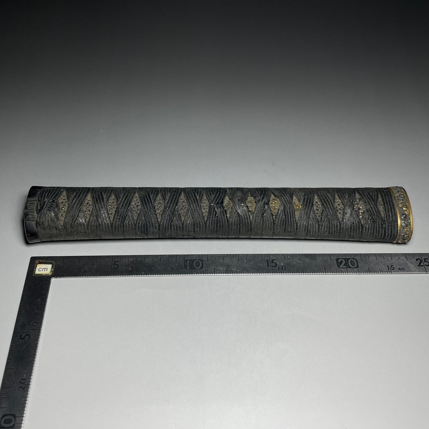 Black Tsuka Handle For KATANA, Edo period, Urushi ray skin