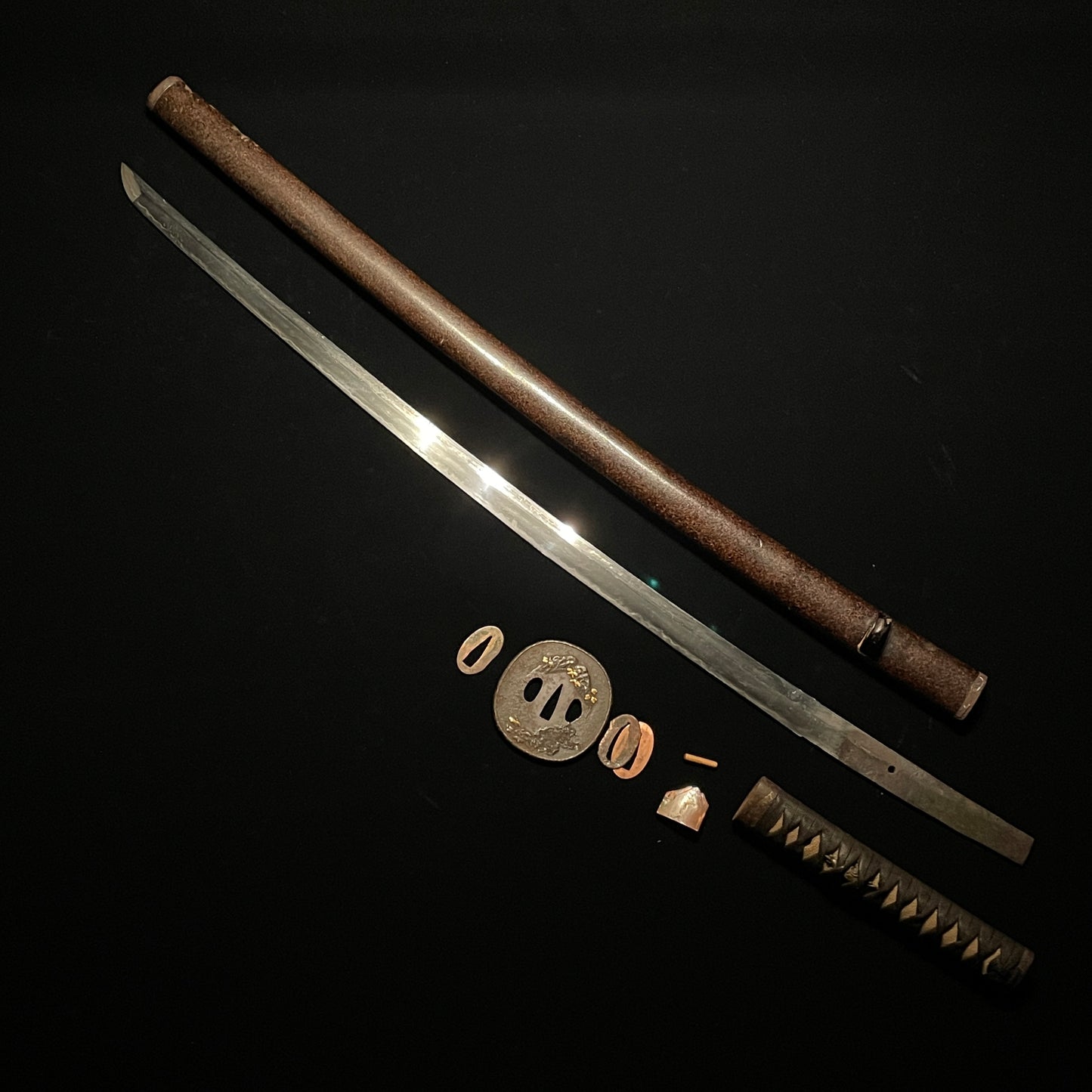 KOTO Katana Muromachi period mumei, Iron Fittings Practical Koshirae