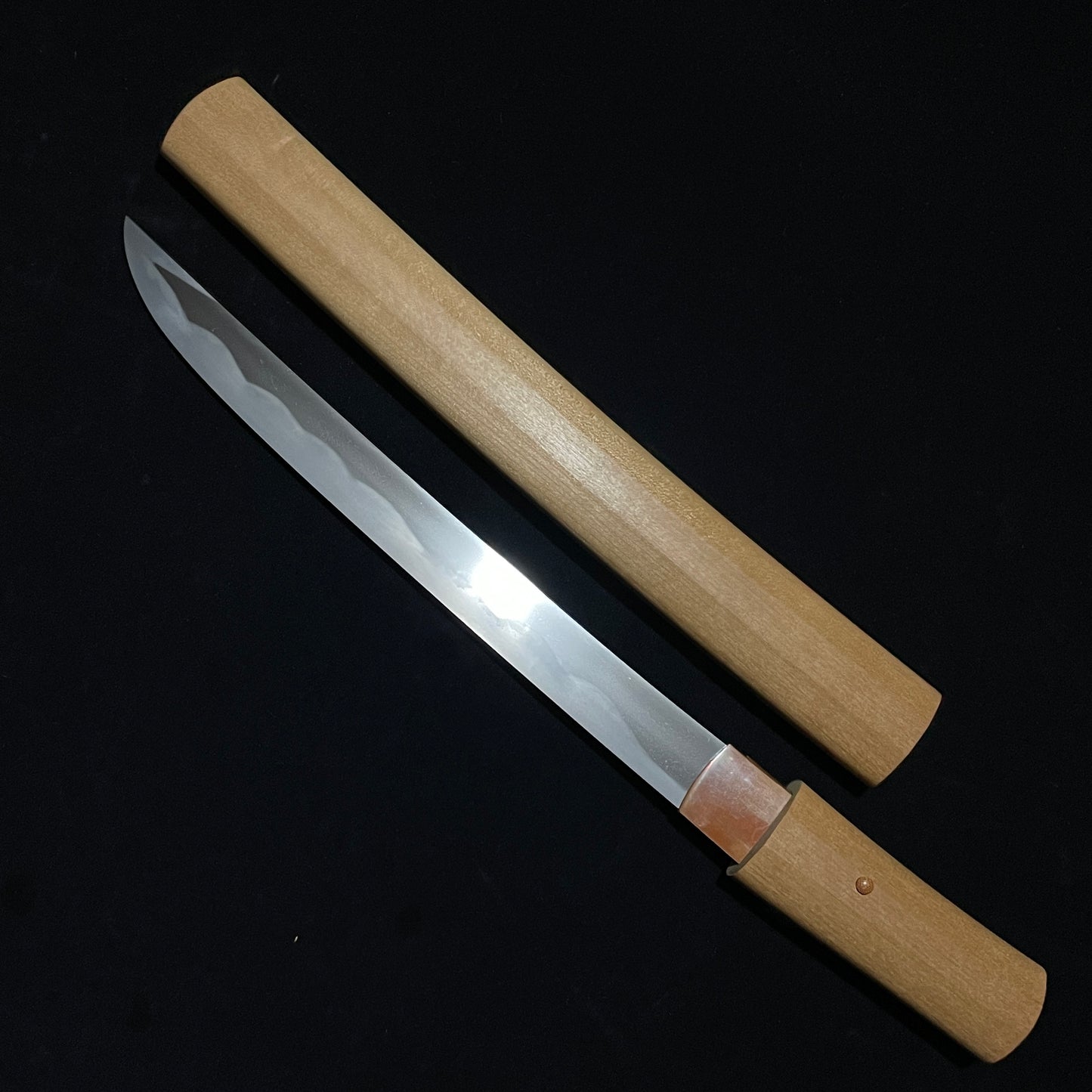 Rugged Tanto Shinshinto, Matsuo Katsumasa sama Signed,Tame-Mei, Late Edo period