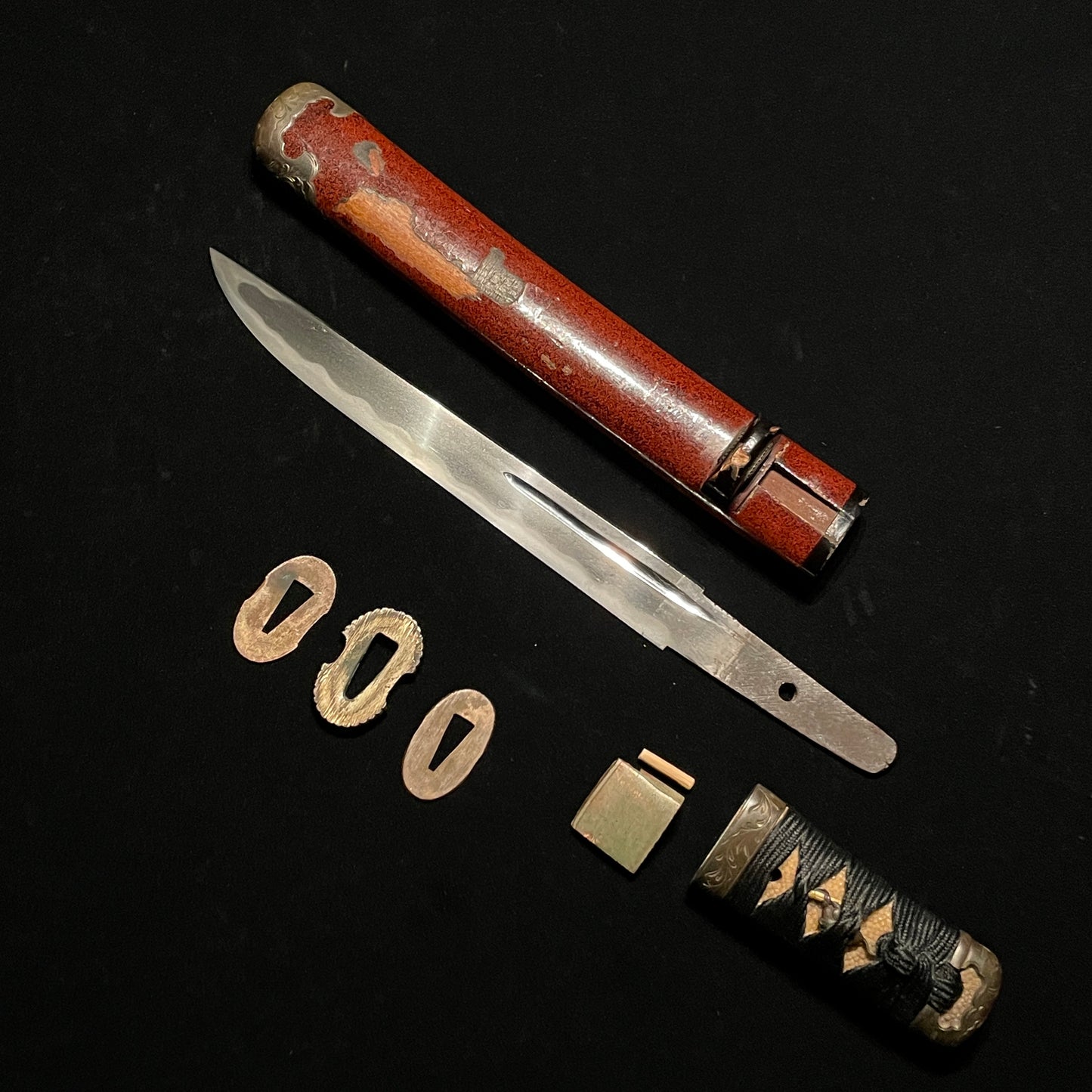 Rugged Red TANTO, Matsushiro Koshirae, Late Edo period mumei