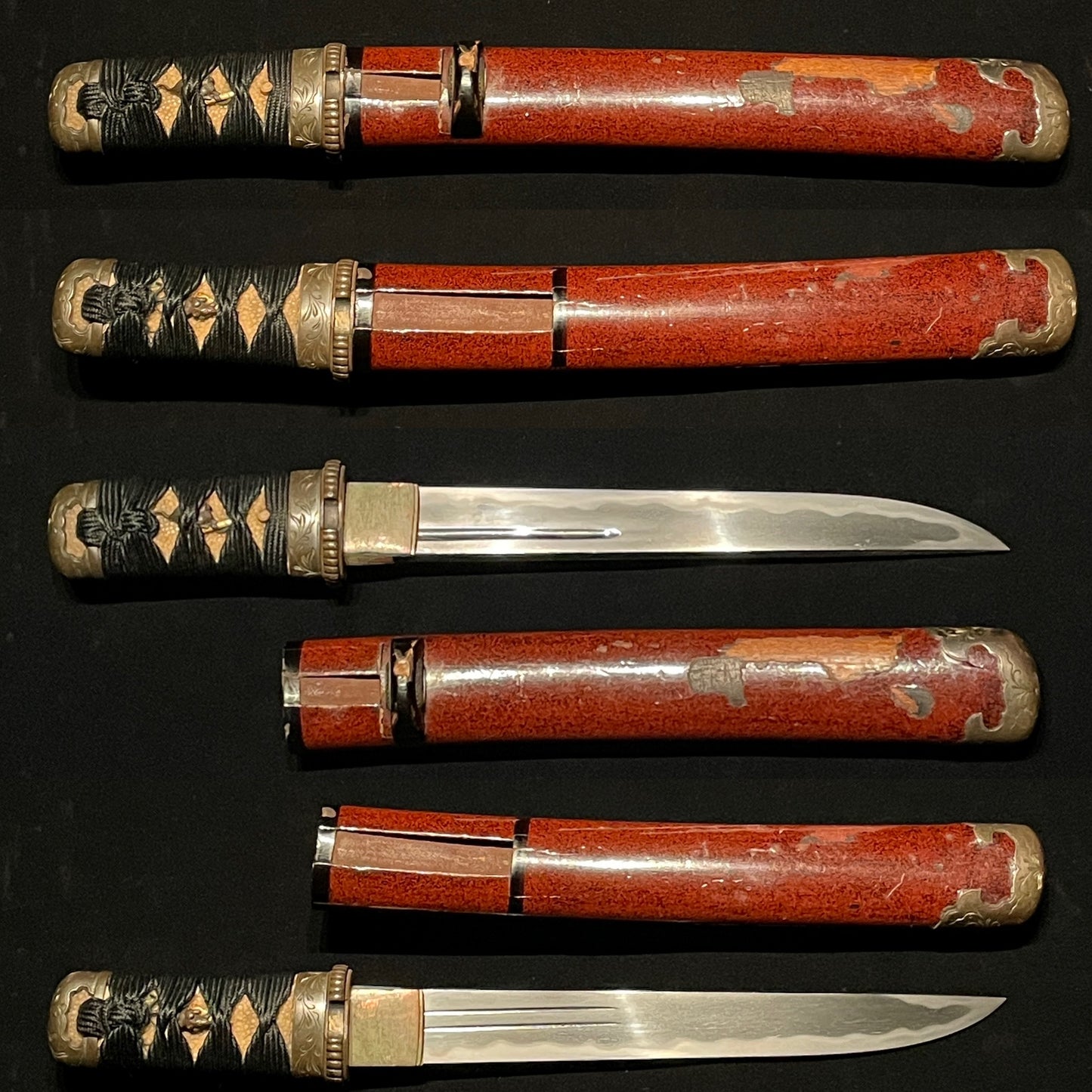 Rugged Red TANTO, Matsushiro Koshirae, Late Edo period mumei