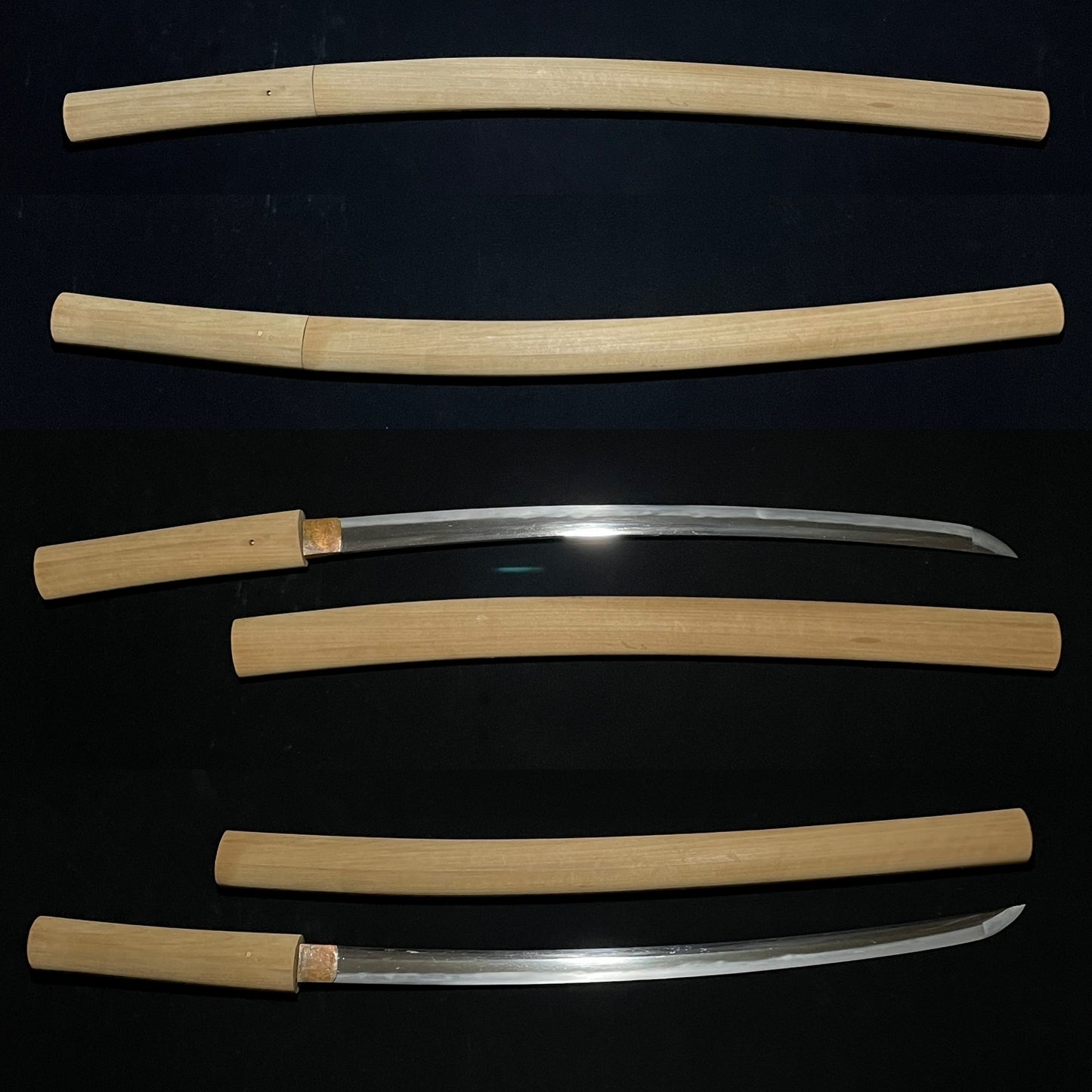 Komidare-Hamon Shirasaya Long Wakizashi, Edo period mumei