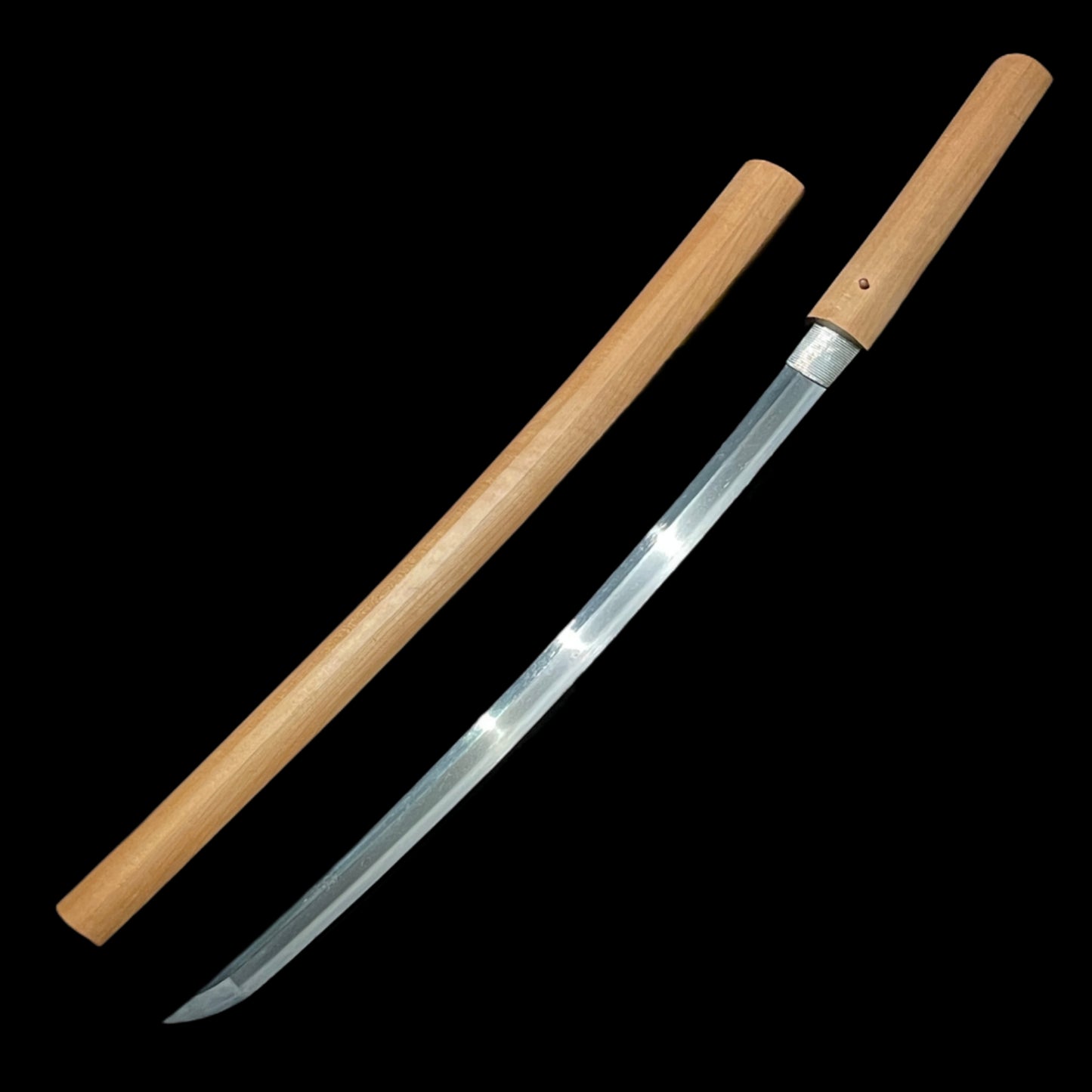 Suguha Long Wakizashi, Thick blade, Edo period mumei