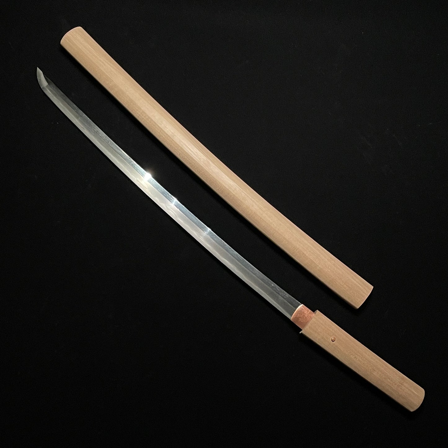 Long Shirasaya Wakizashi, Kanemoto Signed, Edo period