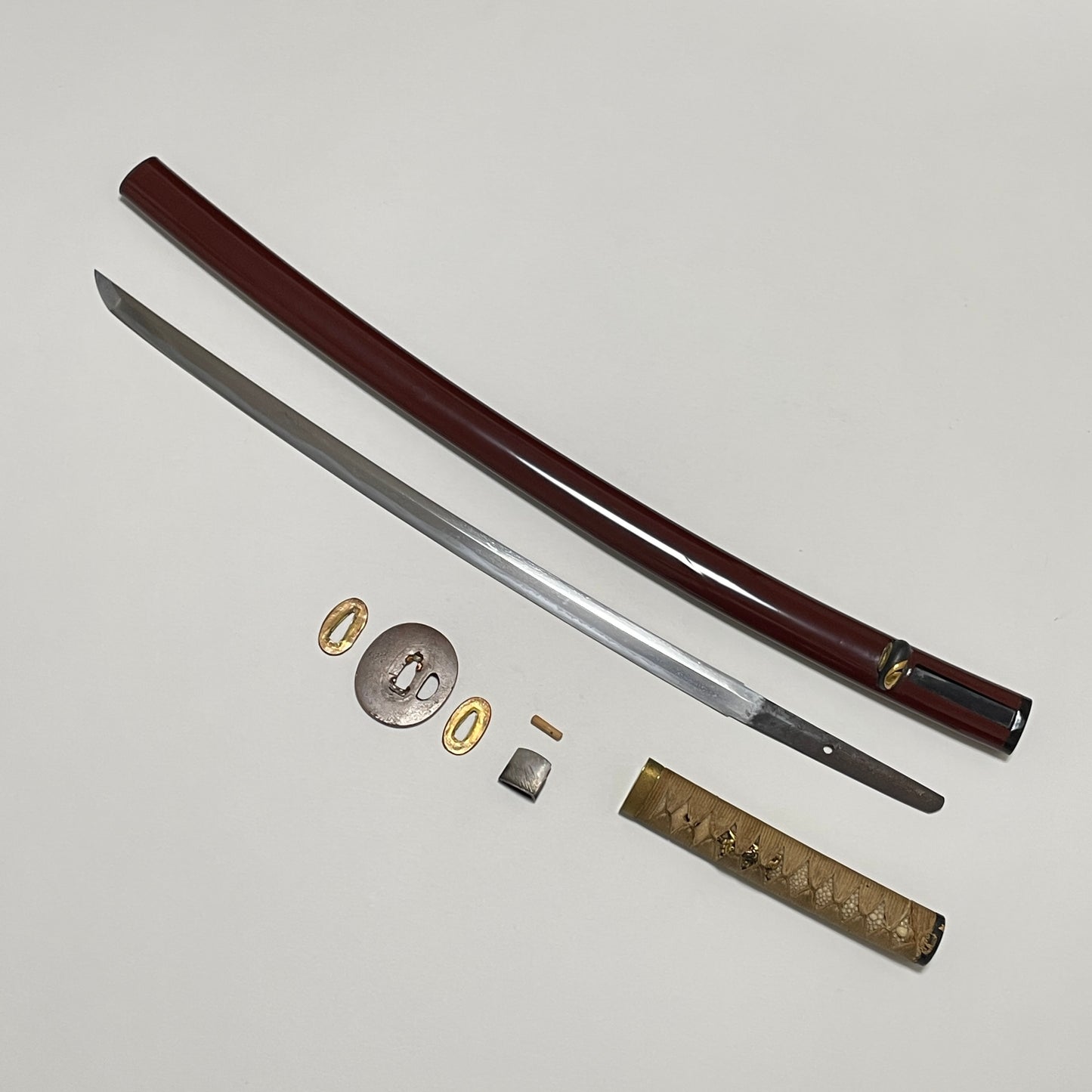 Red Wakizashi, Iganokami Kinmichi, High Grade Fittings, Edo period