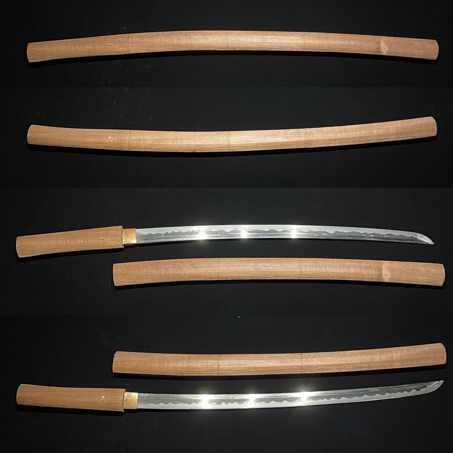 Bold Hamon Long WAKIZASHI, Early Edo period mumei,