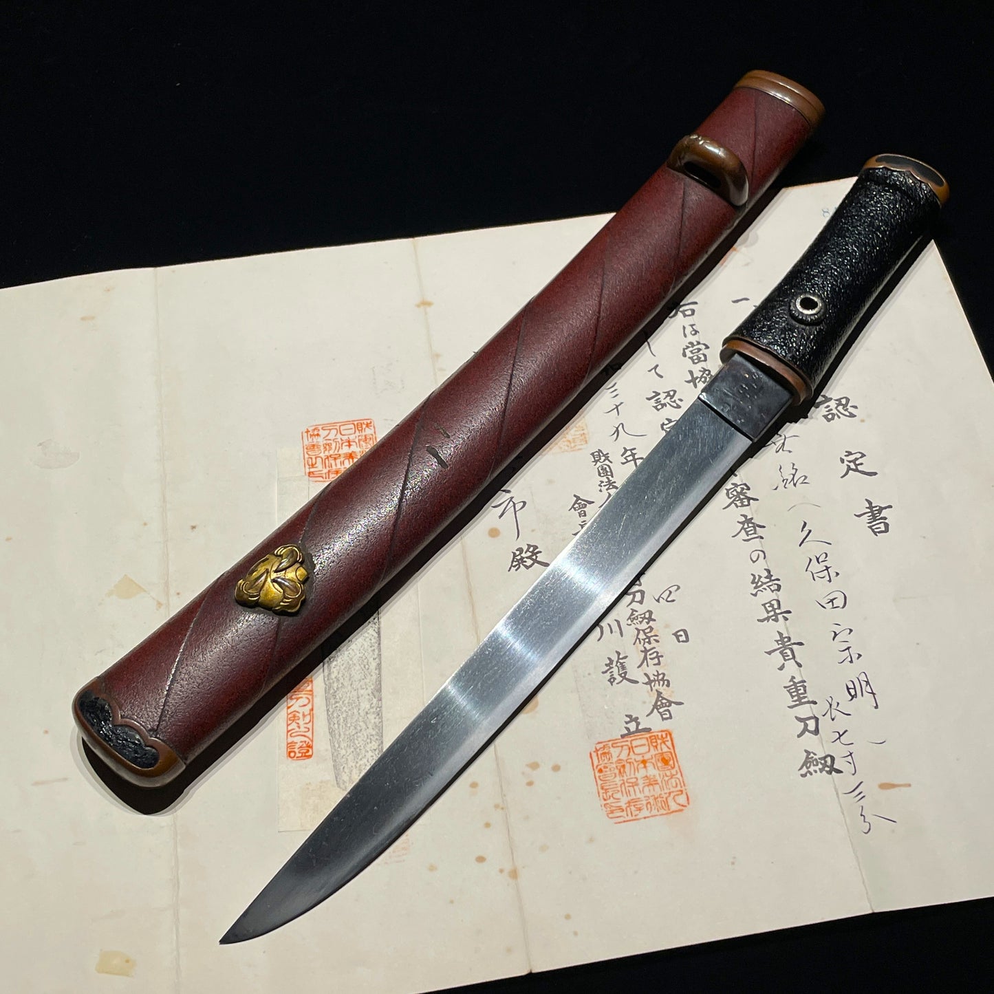 Yoroidoshi Tanto, Kubota Muneaki, Shinshinto Late Edo period, NBTHK Certificate