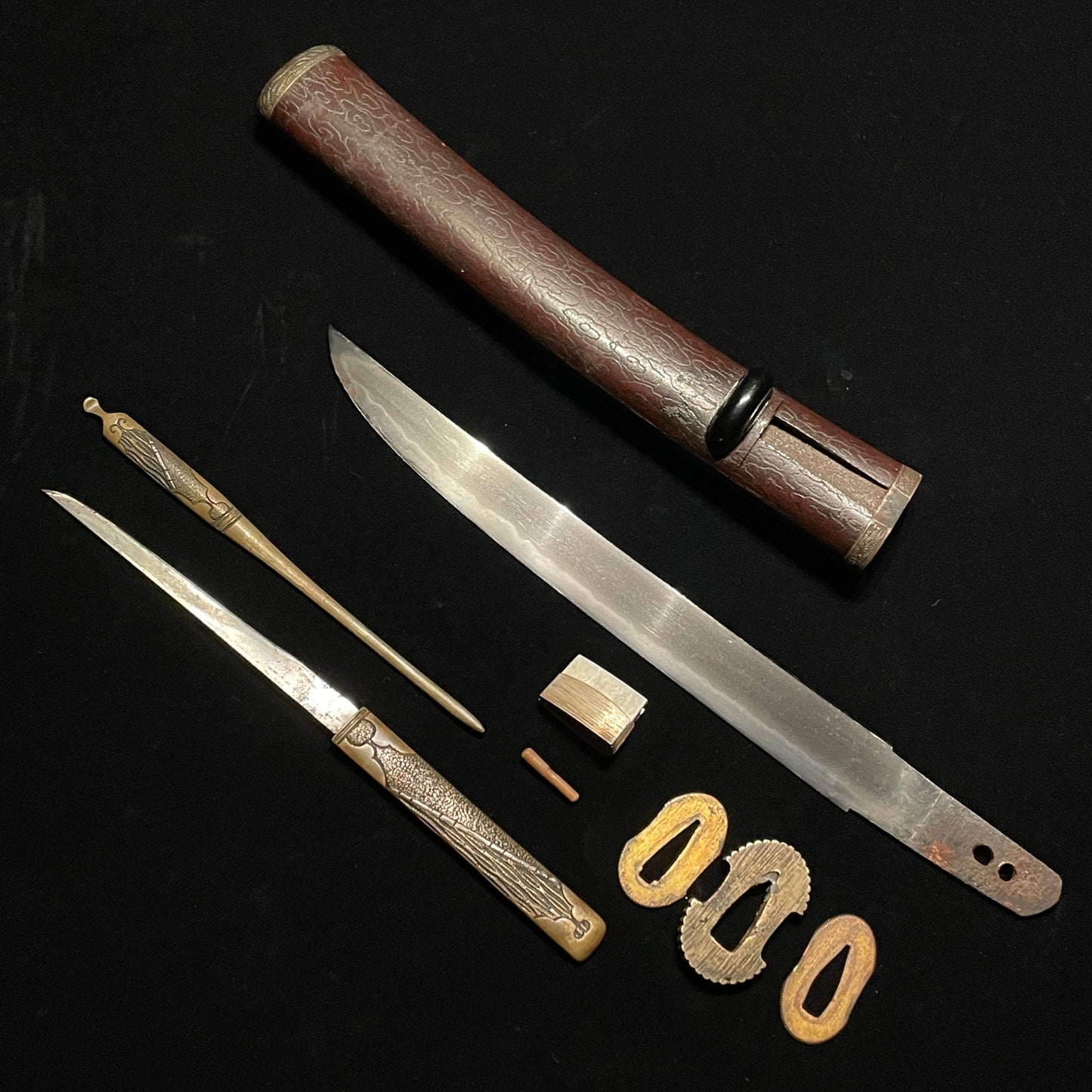 Matsushiro Koshirae TANTO, with Kozuka Kogai, Edo period mumei