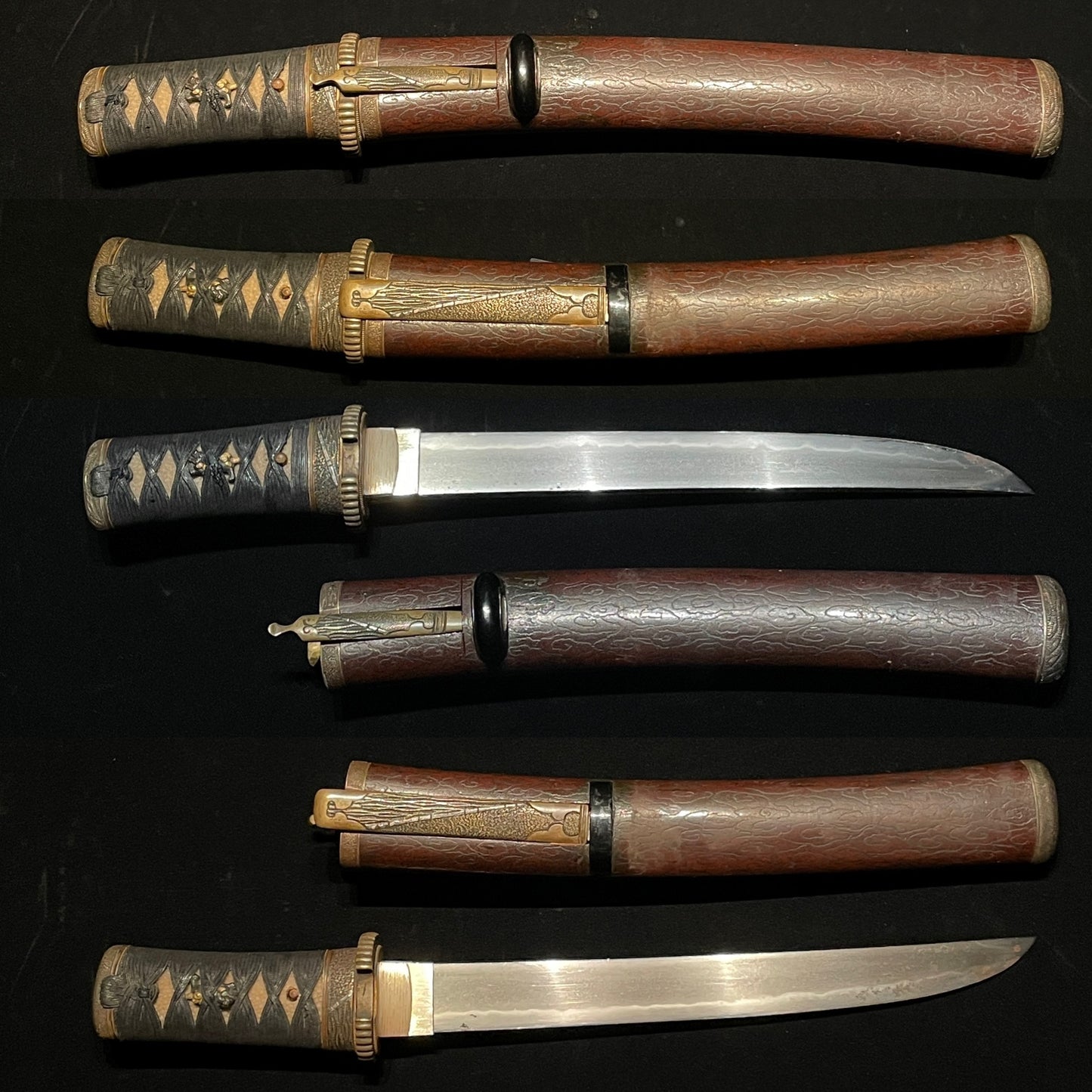 Matsushiro Koshirae TANTO, with Kozuka Kogai, Edo period mumei