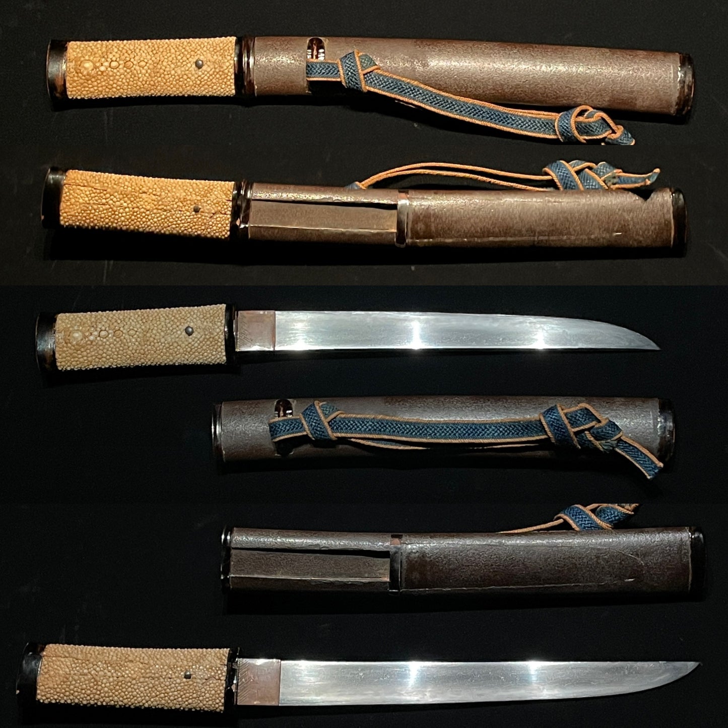 Aikuchi Koshirae TANTO, Edo period mumei, Choji Hamon