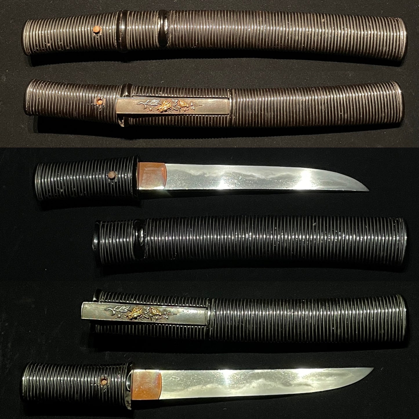 Kizami Aikuchi Koshirae TANTO, with KOZUKA 伊勢大掾光廣 signed